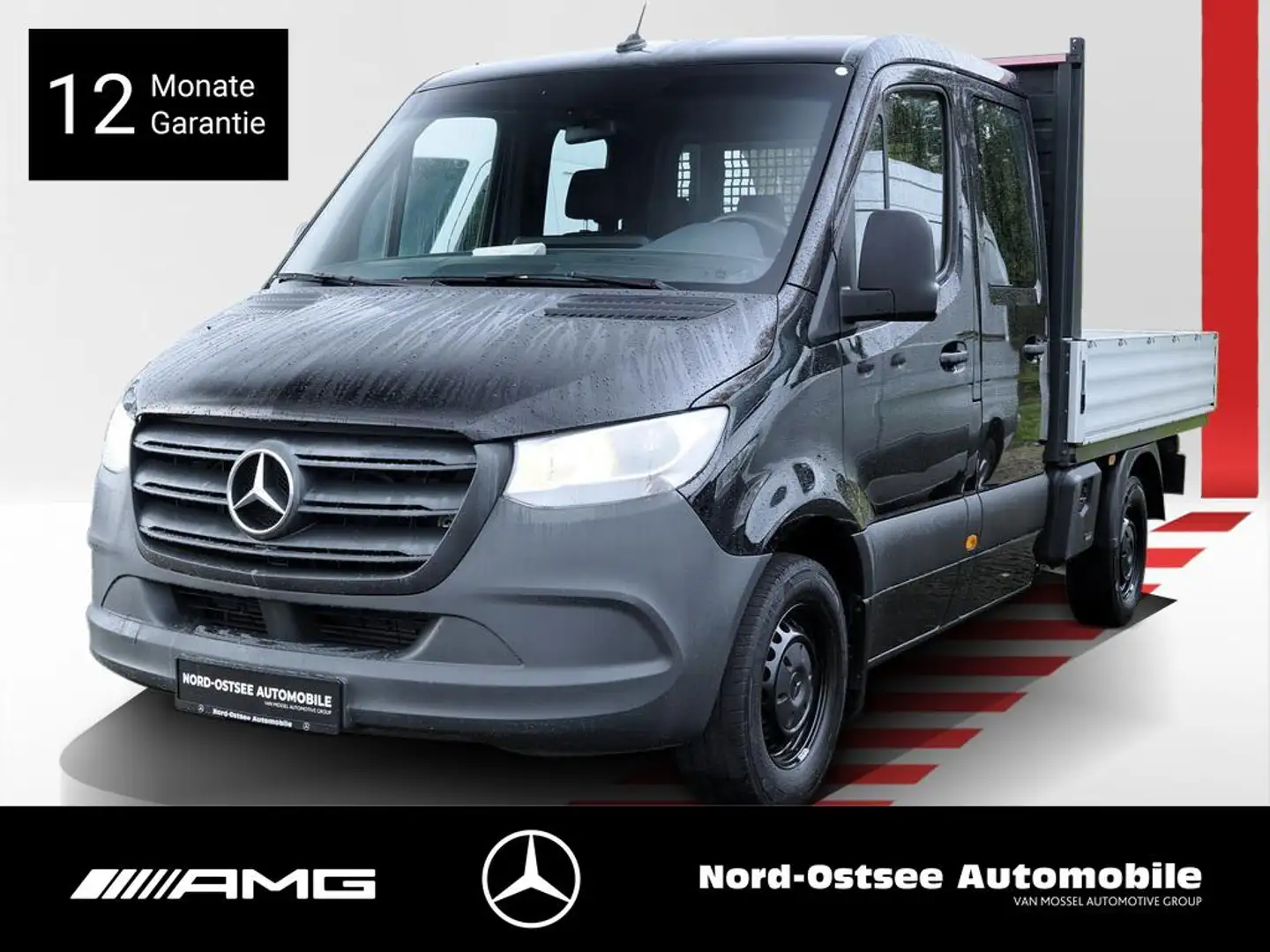 Mercedes-Benz Sprinter 314 PRITSCHE DOKA LEITERTRÄGER AHK 2,8t Noir - 1