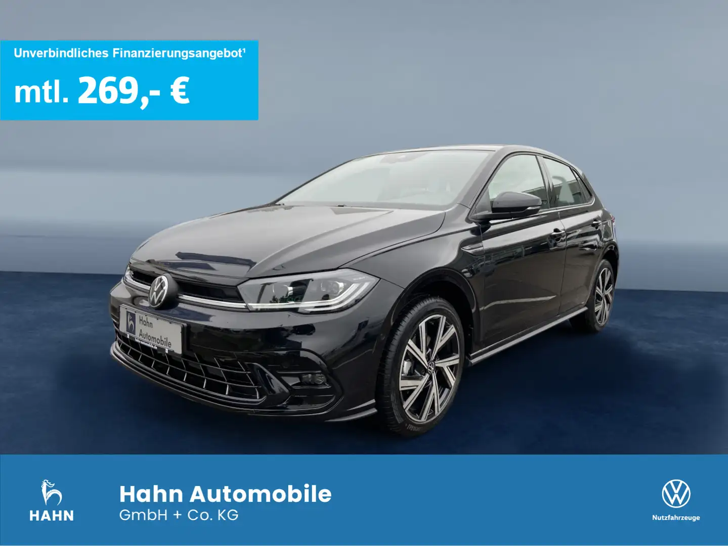 Volkswagen Polo R-Line 1,0 l TSI 85 kW (116 PS) Navi, Sound Schwarz - 1