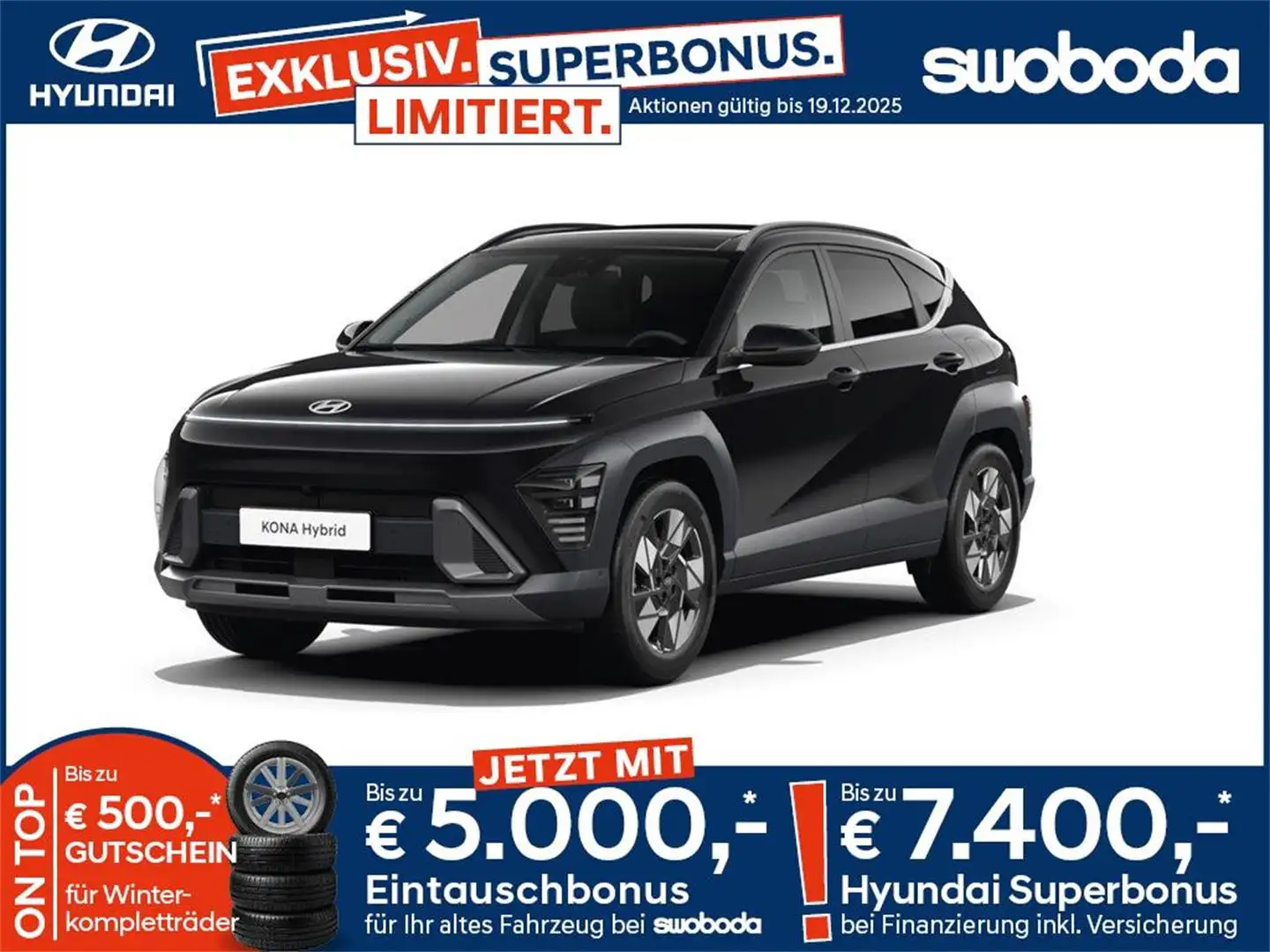 Hyundai KONA Kona HEV (SX2) Smart Line 1.6 GDI 2WD HEV k6hs1 Schwarz - 1