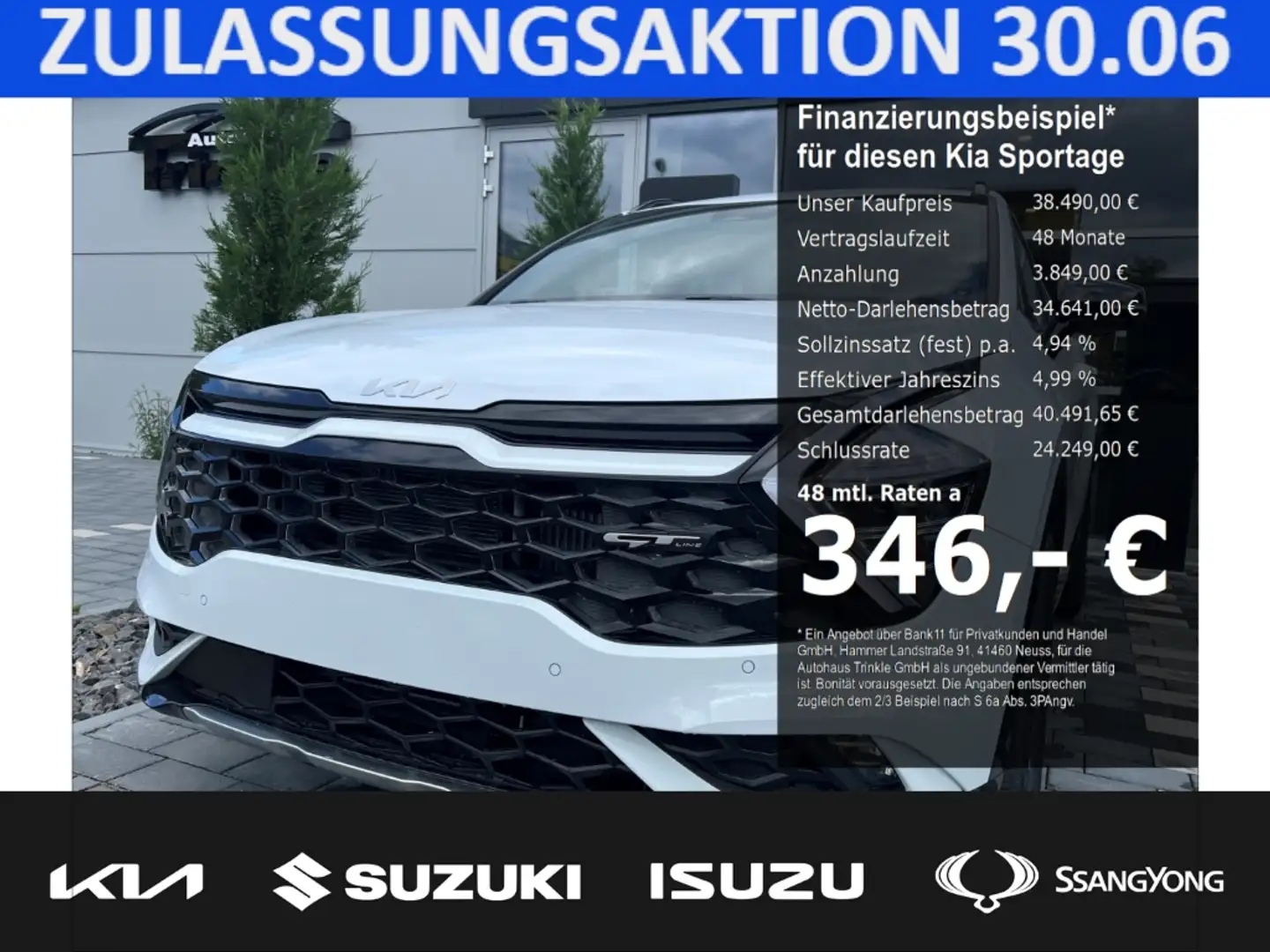 Kia Sportage 215 PS Hybrid GT-Line 2WD DRIVE SOUND Navi Leder D Blanc - 1