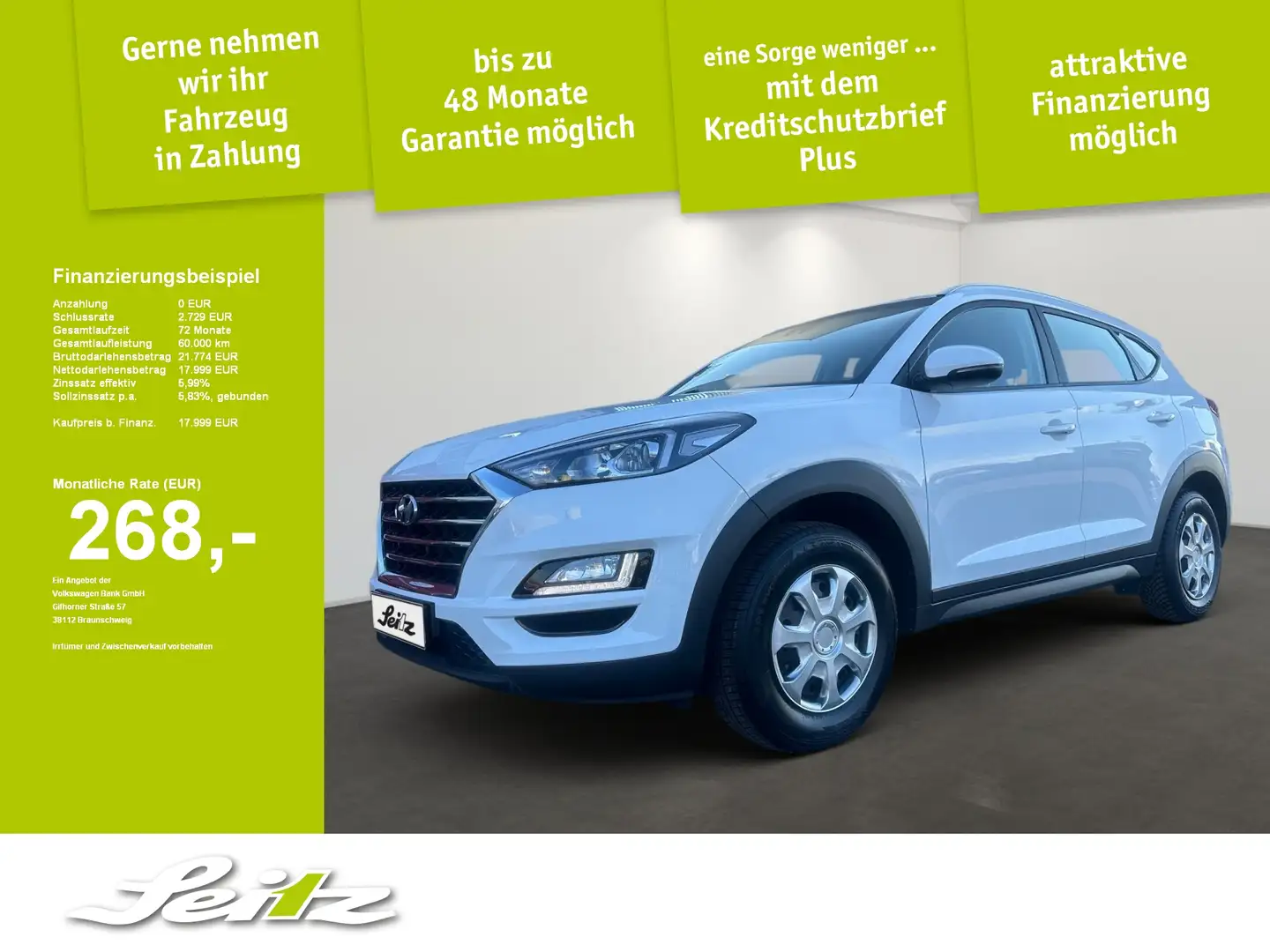 Hyundai TUCSON 1.6 Trend 2WD *KAMERA*SITZH*DAB* Blanc - 1