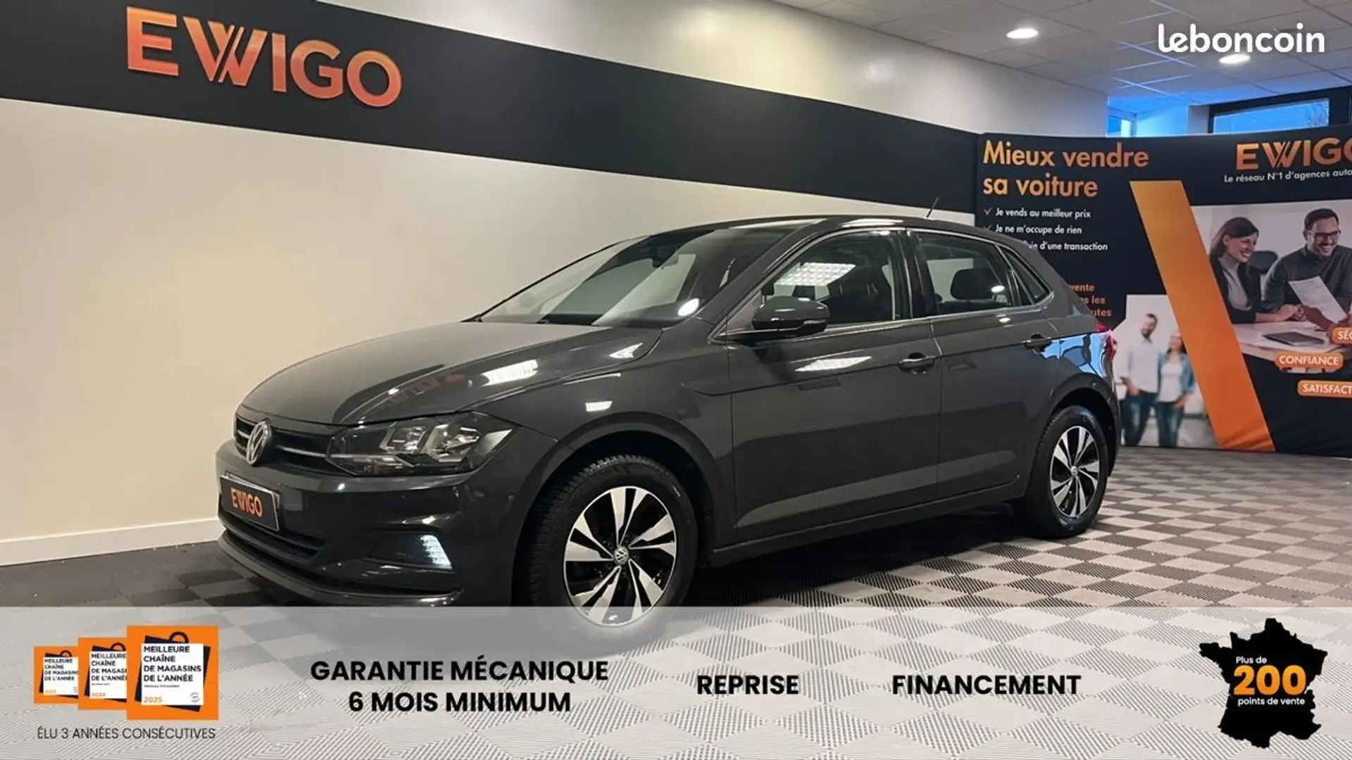 Volkswagen Polo 1.6 tdi 95 lounge 1 ere main Gris - 1