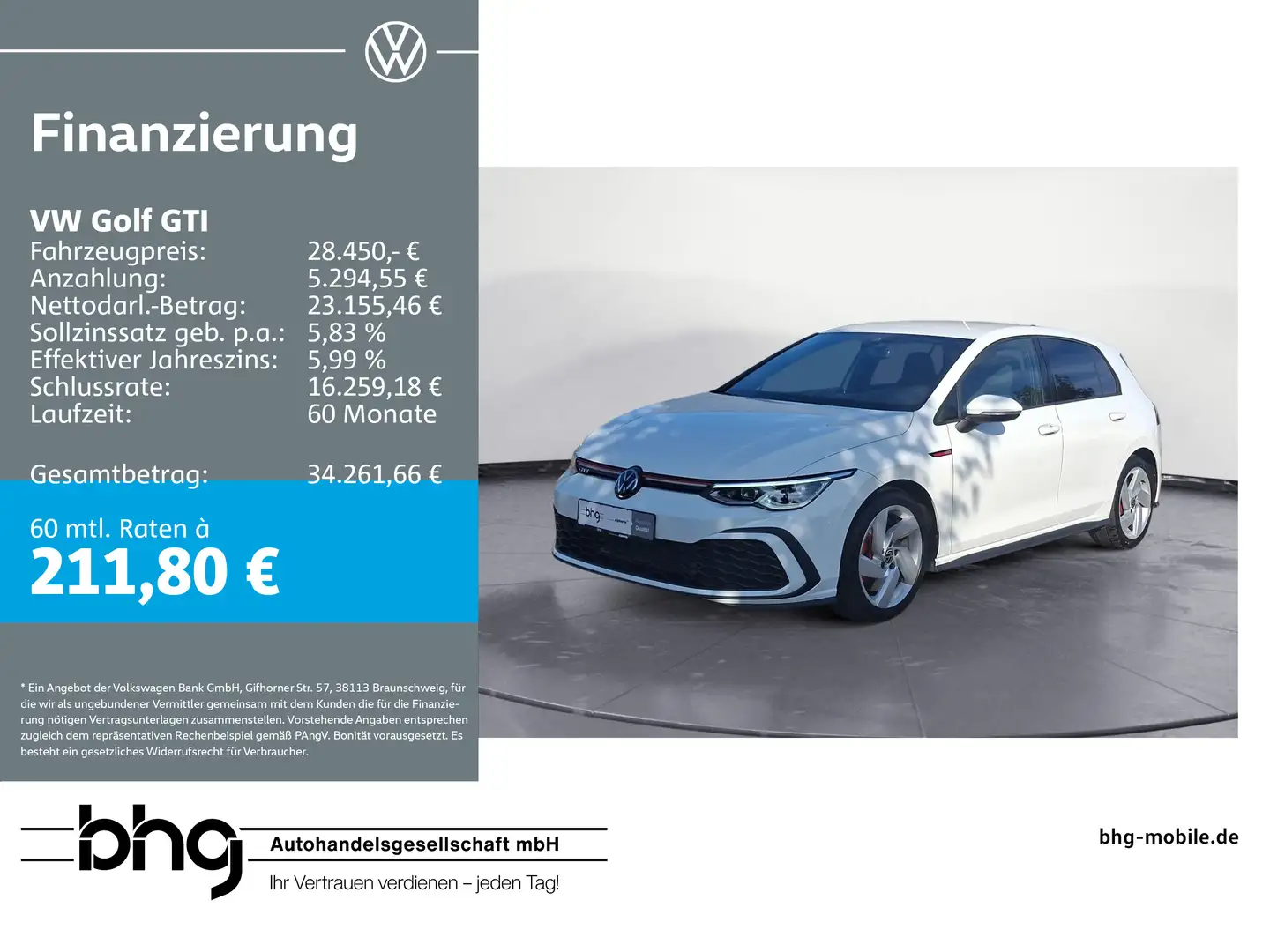 Volkswagen Golf GTI 2.0TSI DSG BusinessPremium TravelAssist Weiß - 1