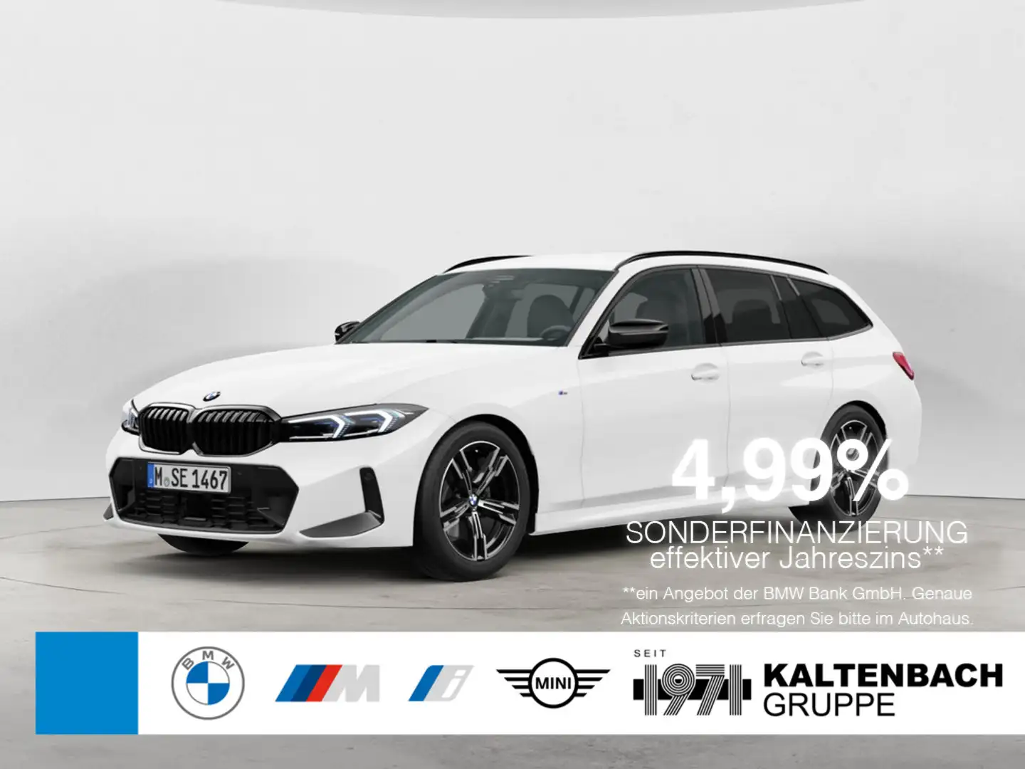 BMW 320 d Touring xDrive M-Sport AHK HUD LED NAVI Weiß - 1