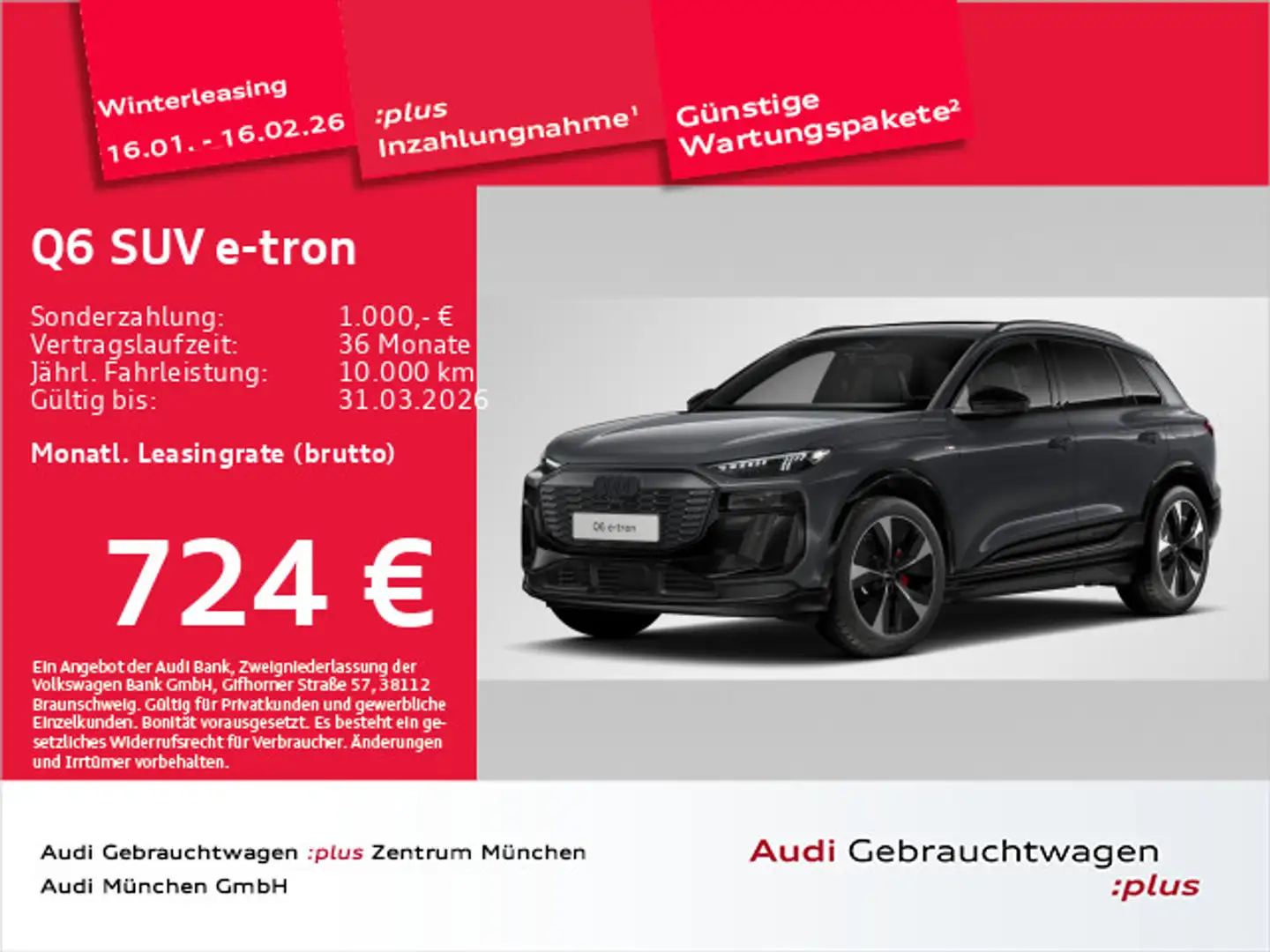 Audi Q6 e-tron performance S line Edition One Pano/B& Gris - 1