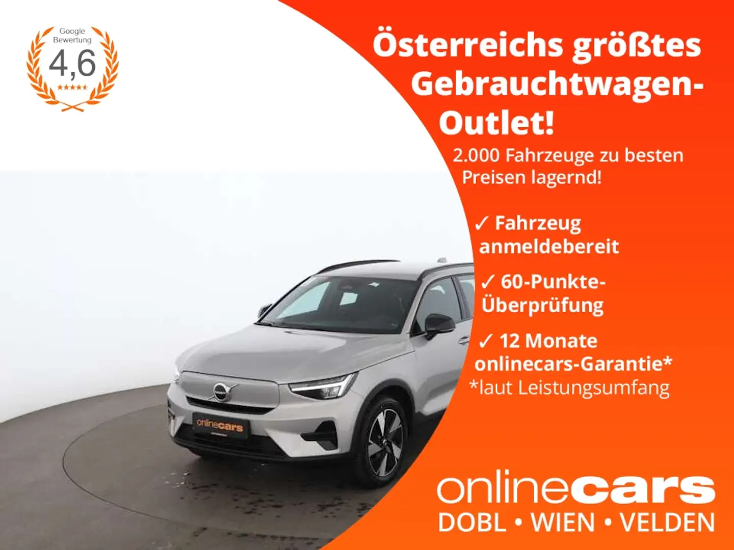 Volvo XC40 Recharge Pure Electric 69kWh Aut LED NAVI Silber - 1