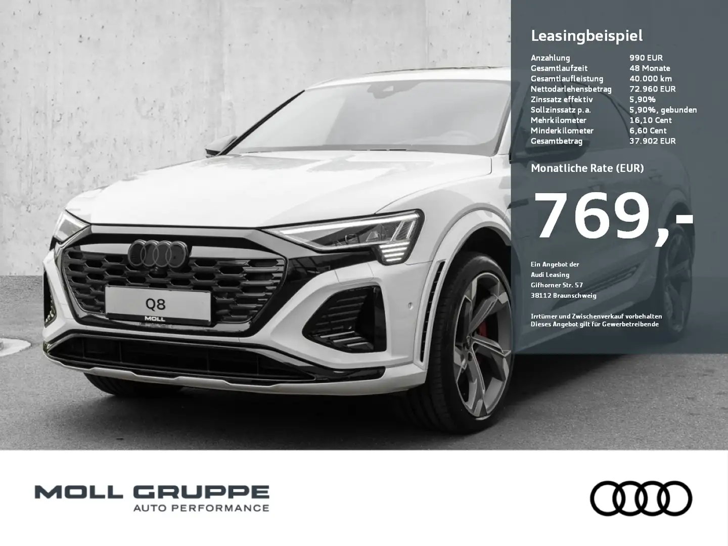 Audi SQ8 e-tron Sportback  370 kW NAVI LEDER LUFT Білий - 1