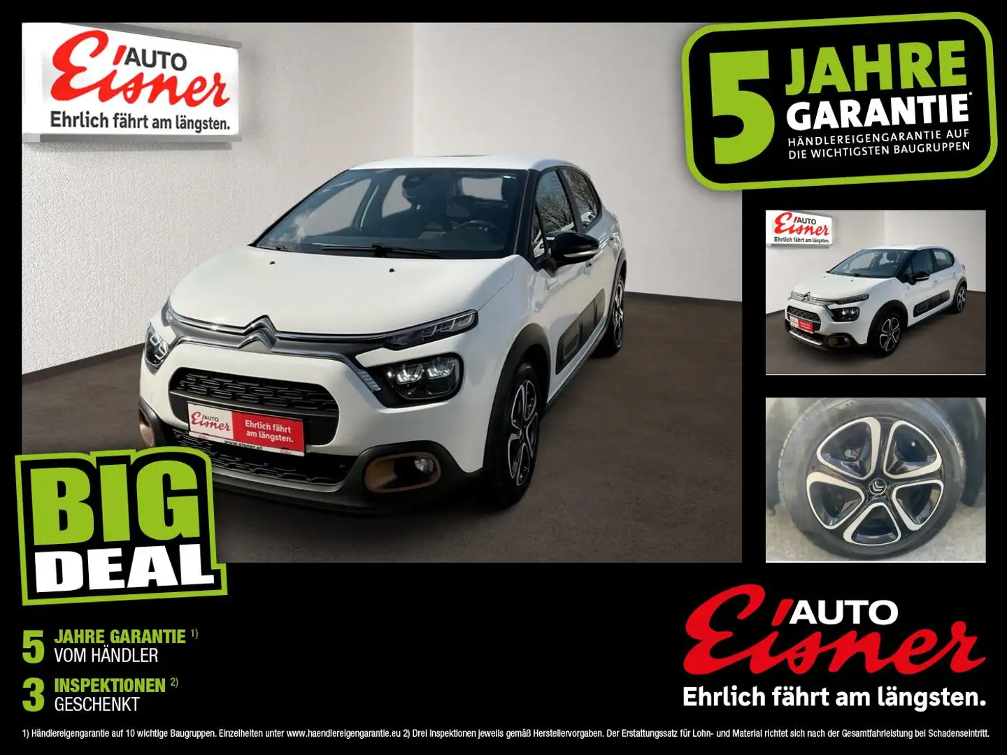 Citroen C3 1.2 PureTech 82 C-Series Alcant. Facelift LED Weiß - 1