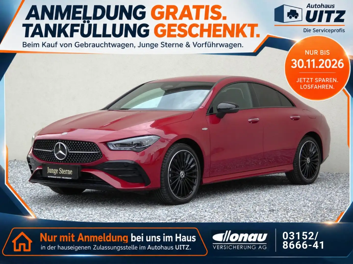 Mercedes-Benz CLA 250 e Coupé AMG +Burm+MBeam+Night+KeyGo+RFK Rot - 1