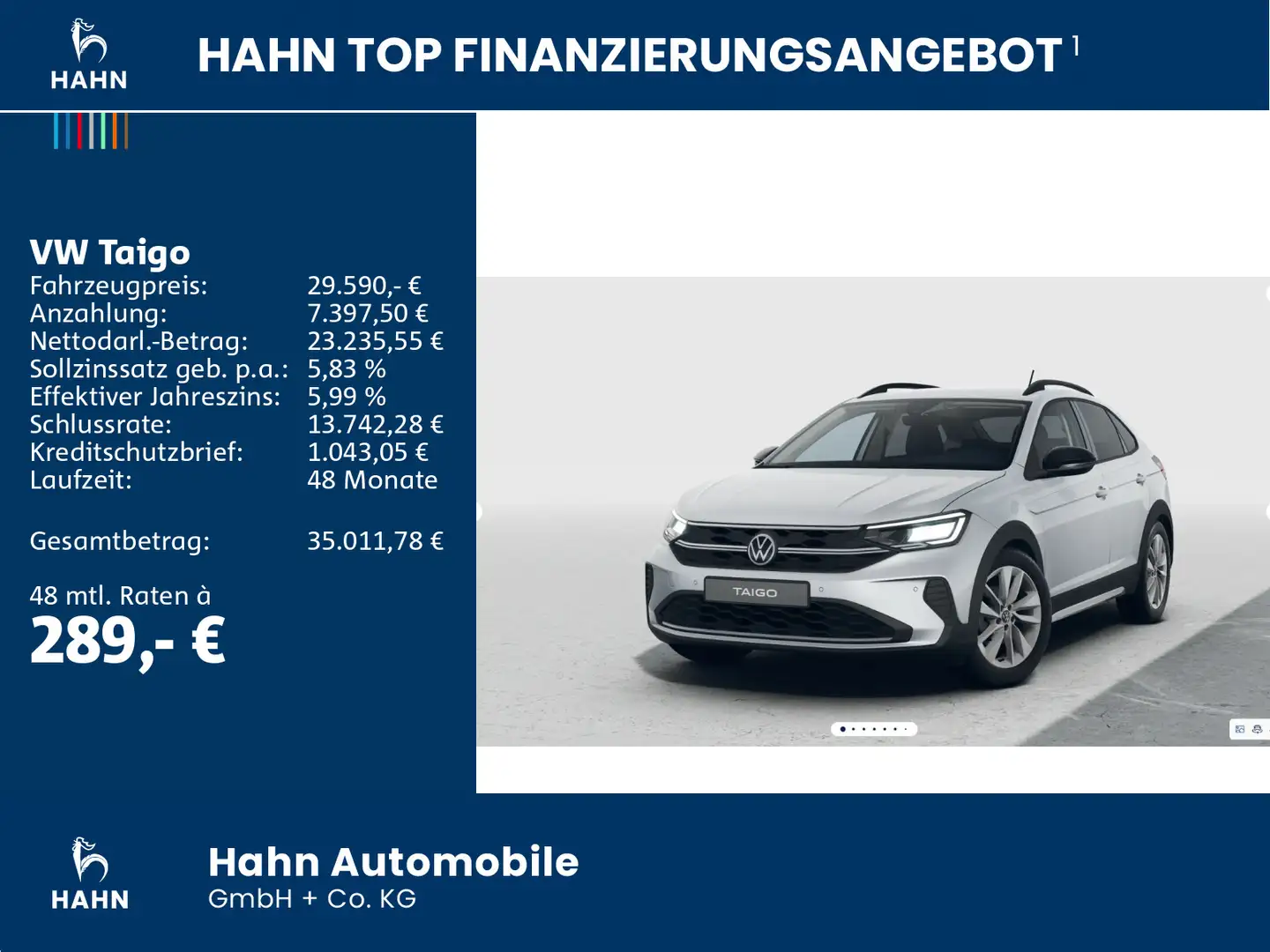Volkswagen Taigo GOAL 1,0 l TSI OPF 116 PS DSG Ganzjahresre Silber - 2