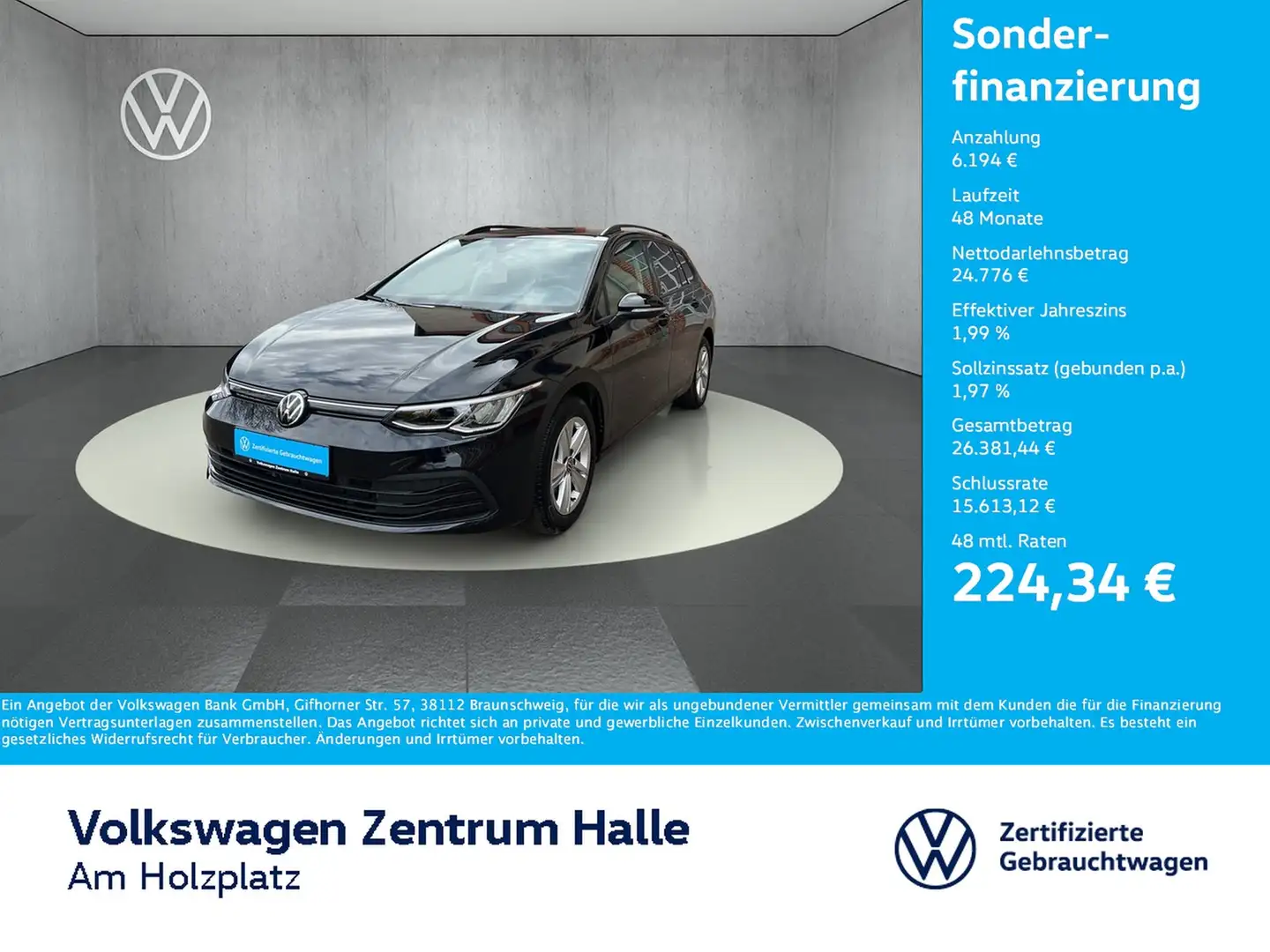 Volkswagen Golf Variant VIII 1.5 l eTSI Life DSG Schwarz - 1