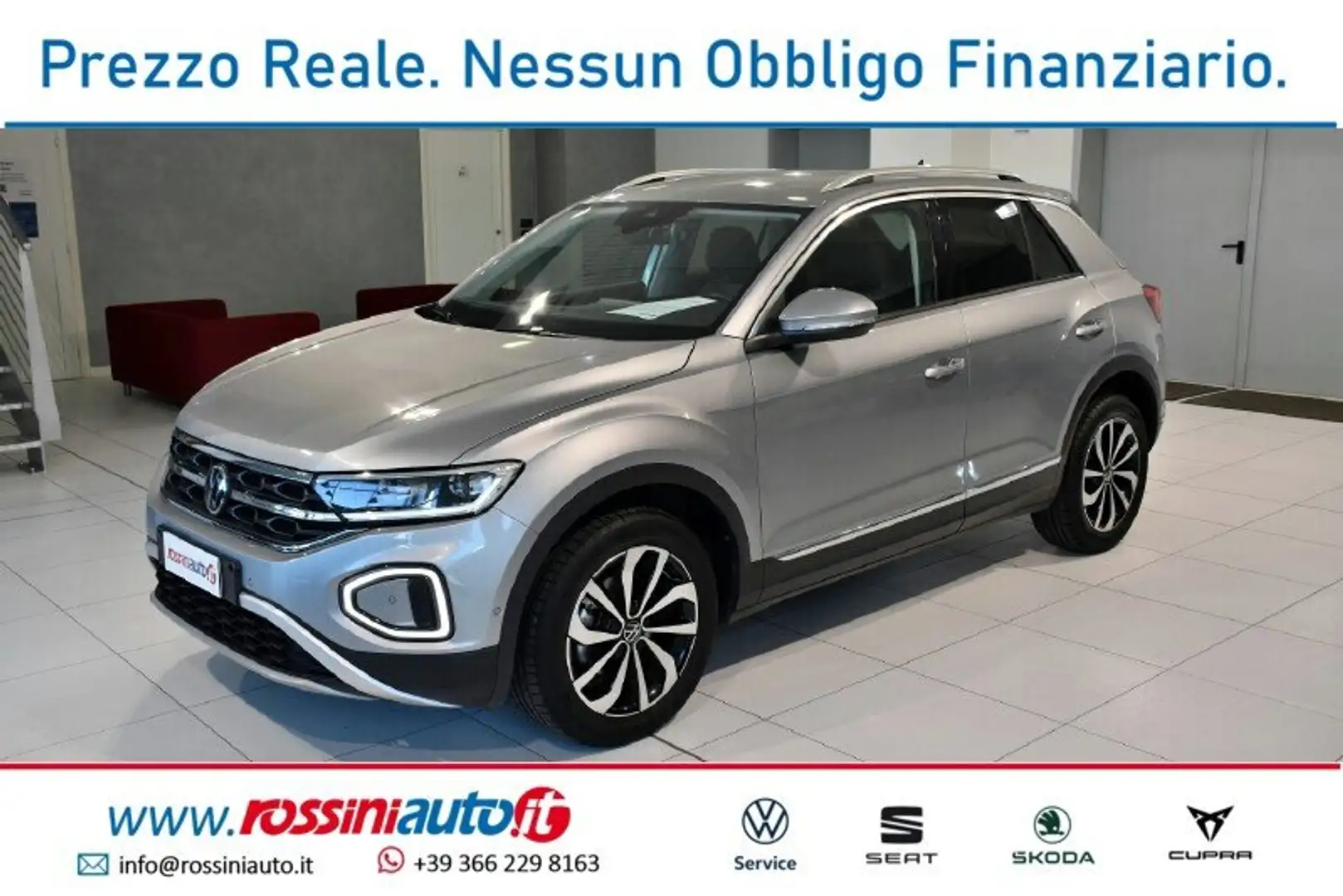 Volkswagen T-Roc 1.5 TSI ACT 150 CV DSG STYLE + REARVIEW + VETRI PR Argento - 1
