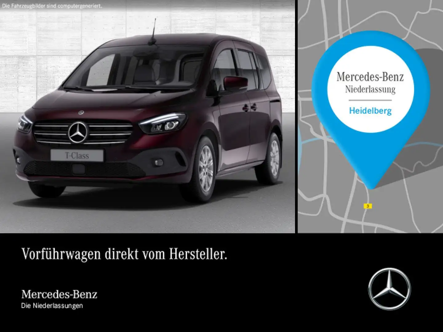 Mercedes-Benz T-Class T 180 EDITION+PROGRESSIVE+Klimaautom+AHK+Navi+PTS Rojo - 1