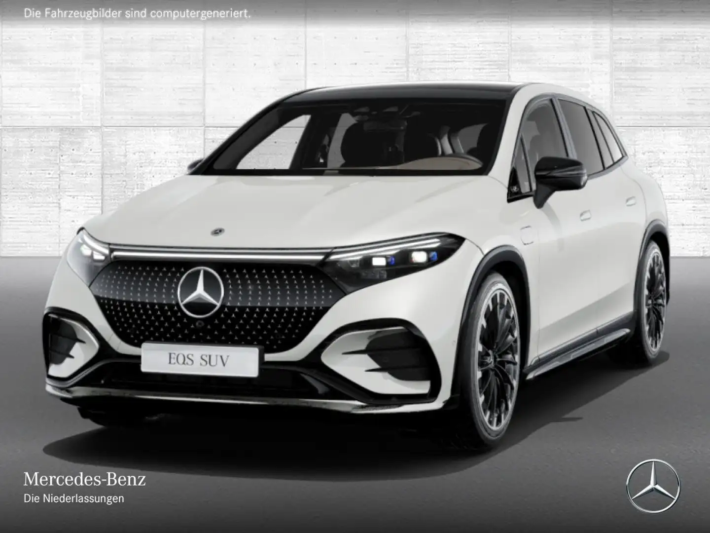 Mercedes-Benz EQS SUV EQS 580 4Matic AMG Fahrass Fondent Airmat Pano HUD Weiß - 2