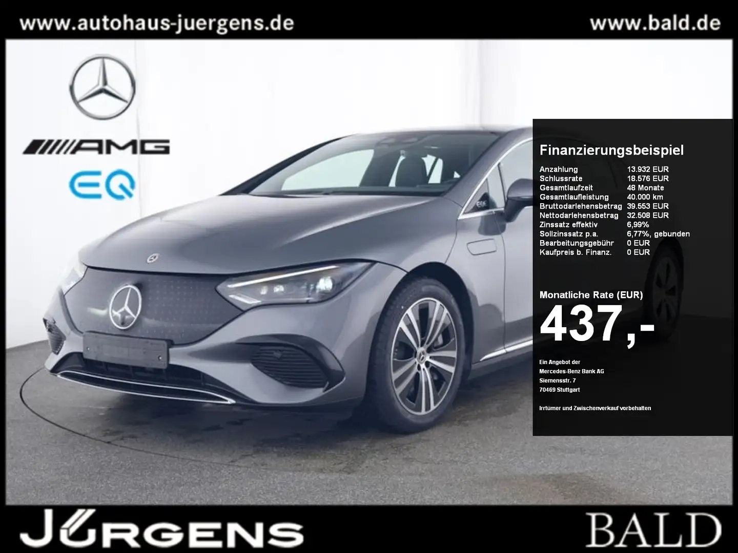 Mercedes-Benz EQE 300 Electric-Art/Digital/Burm3D/360/Memo/19" Grau - 1