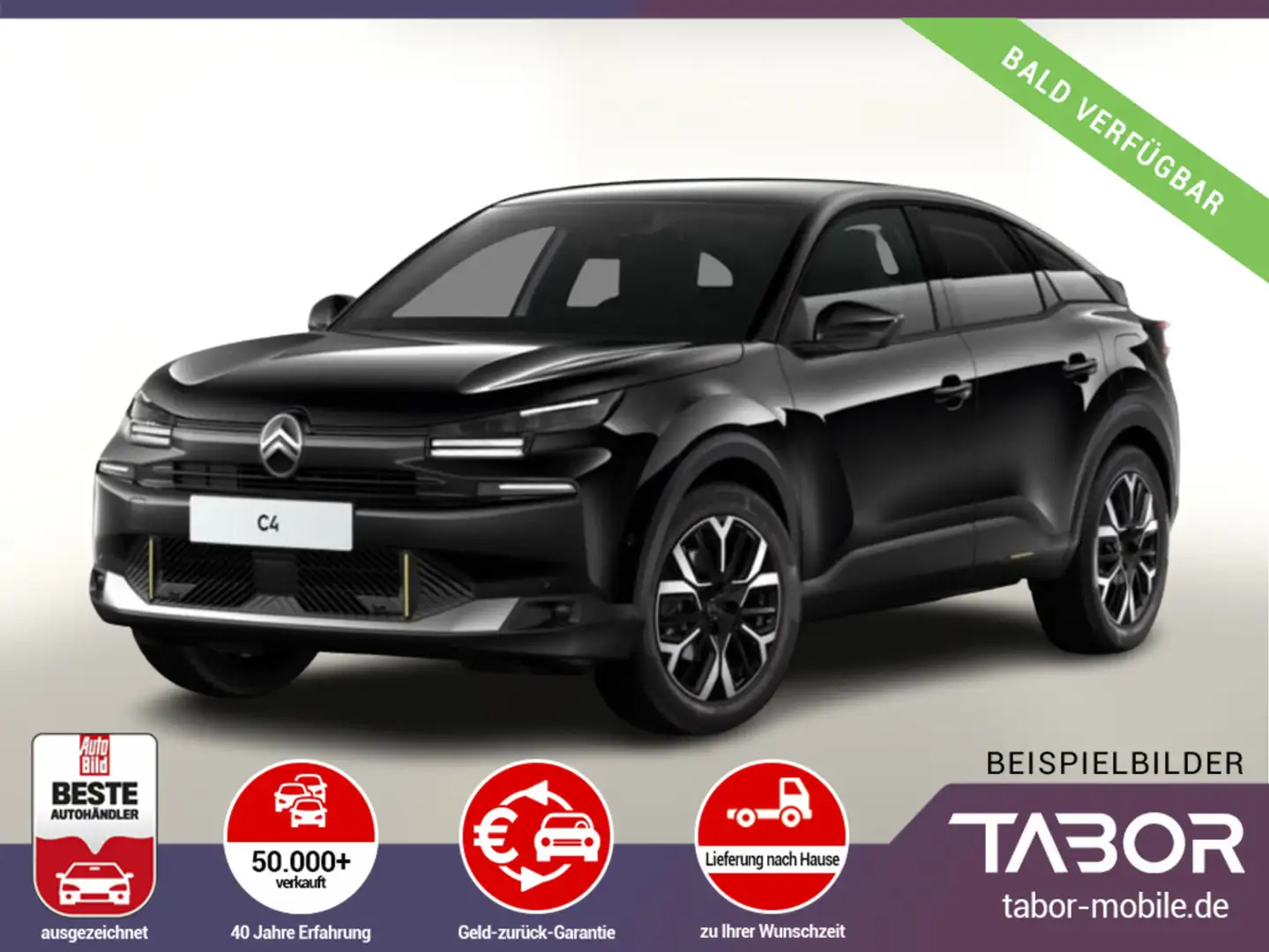 Citroen C4 MHEV 145 eDSC6 MAX Nav ACC Keyl Kam PDC 18Z Negro - 1