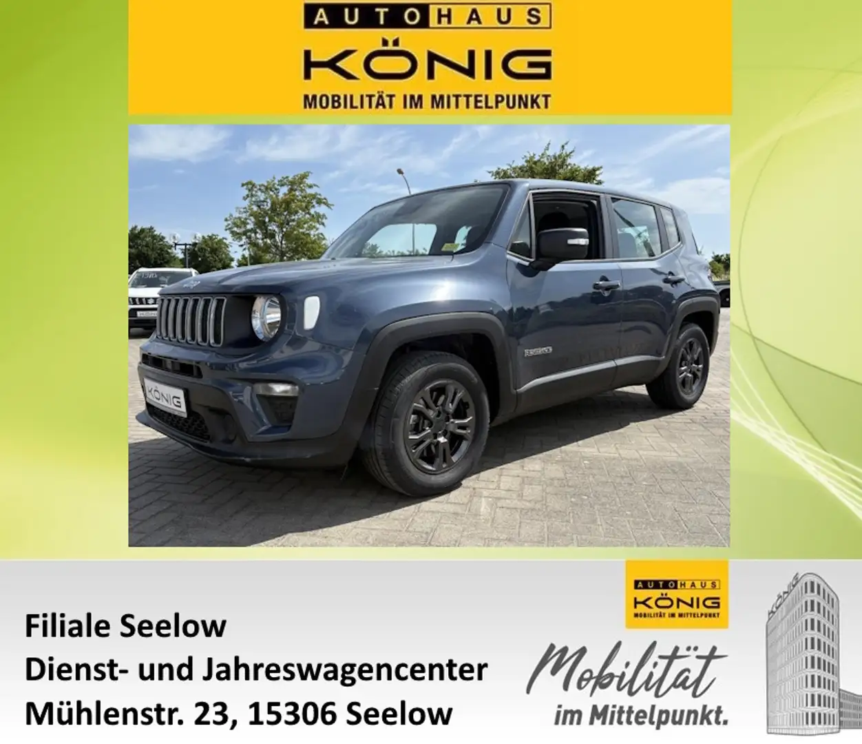 Jeep Renegade 1.5 MHEV Longitude Automatik Blauw - 1