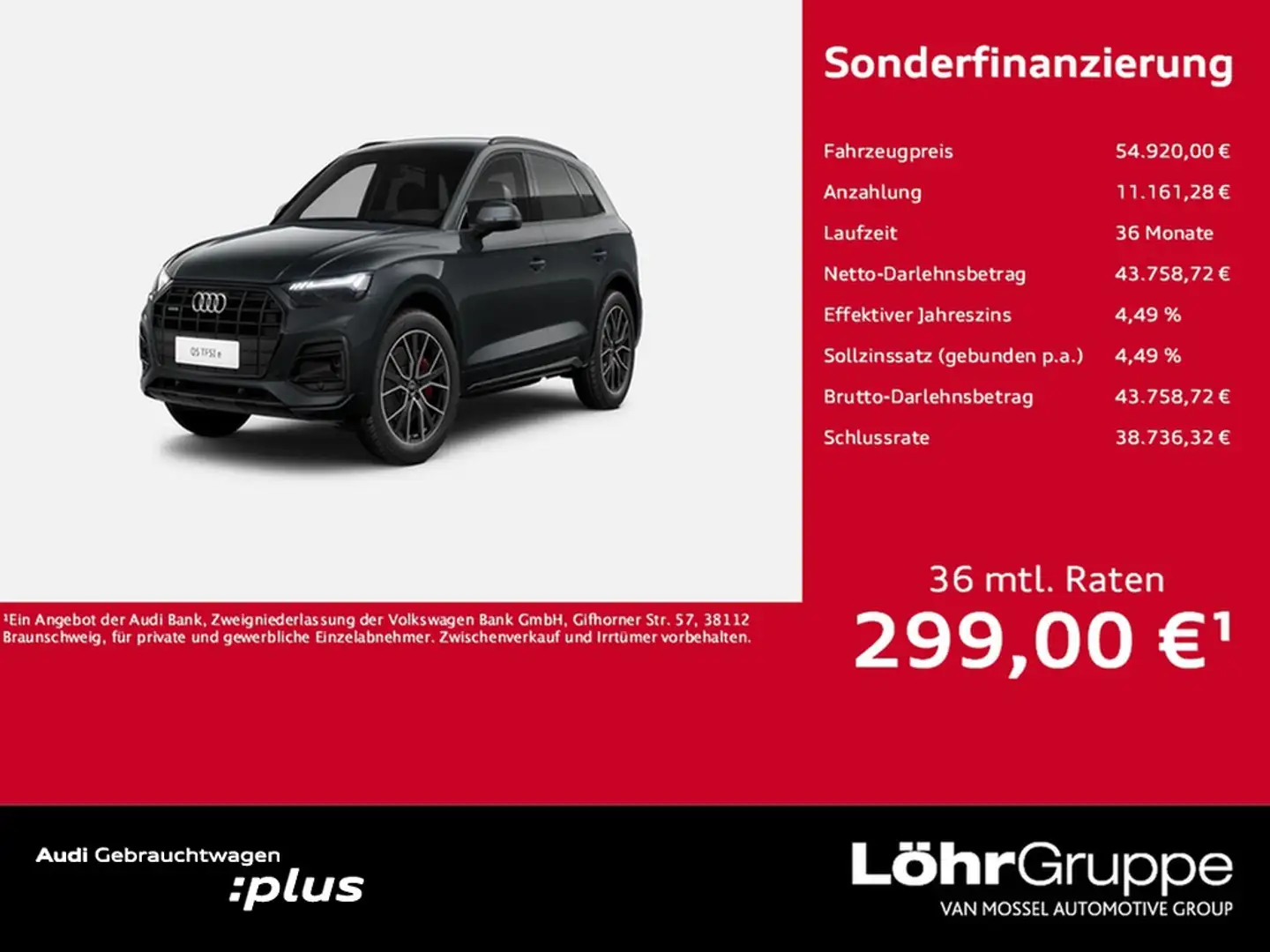 Audi Q5 50 TFSI e Q S line 20"|MATRIX|OPTIK-PKT|AHK| Grau - 1
