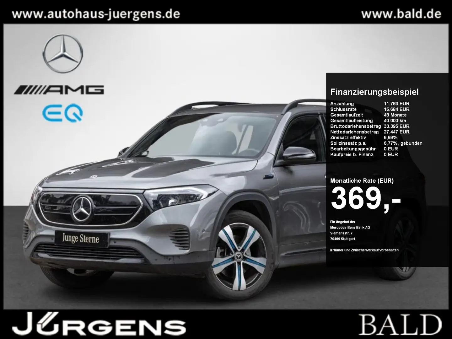 Mercedes-Benz EQB 350 4M Progressive/Wide/LED/Cam/Easy/Memo/19 Gris - 1