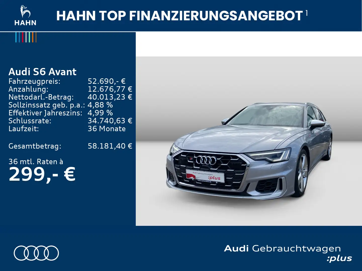 Audi S6 TDI quattro S tronic Virtual CAM ACC Silber - 2