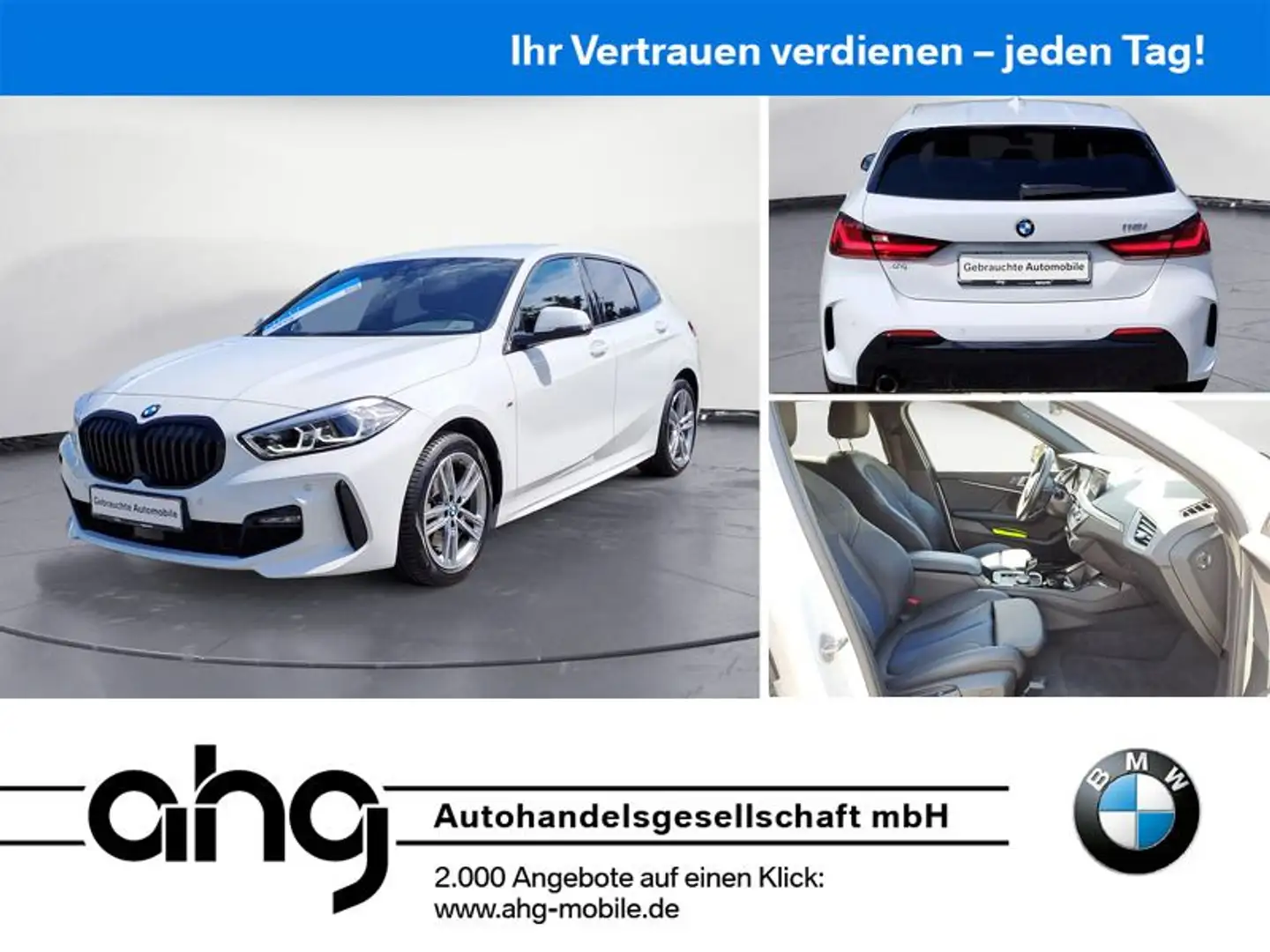 BMW 118 i M Sport Klimaaut. Sportsitze PDC HIFI Weiß - 1