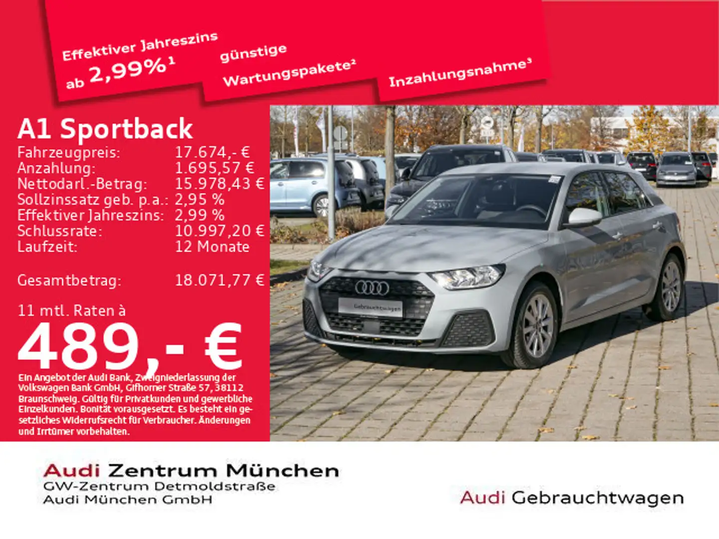 Audi A1 25 TFSI Virtual/DAB Grau - 1