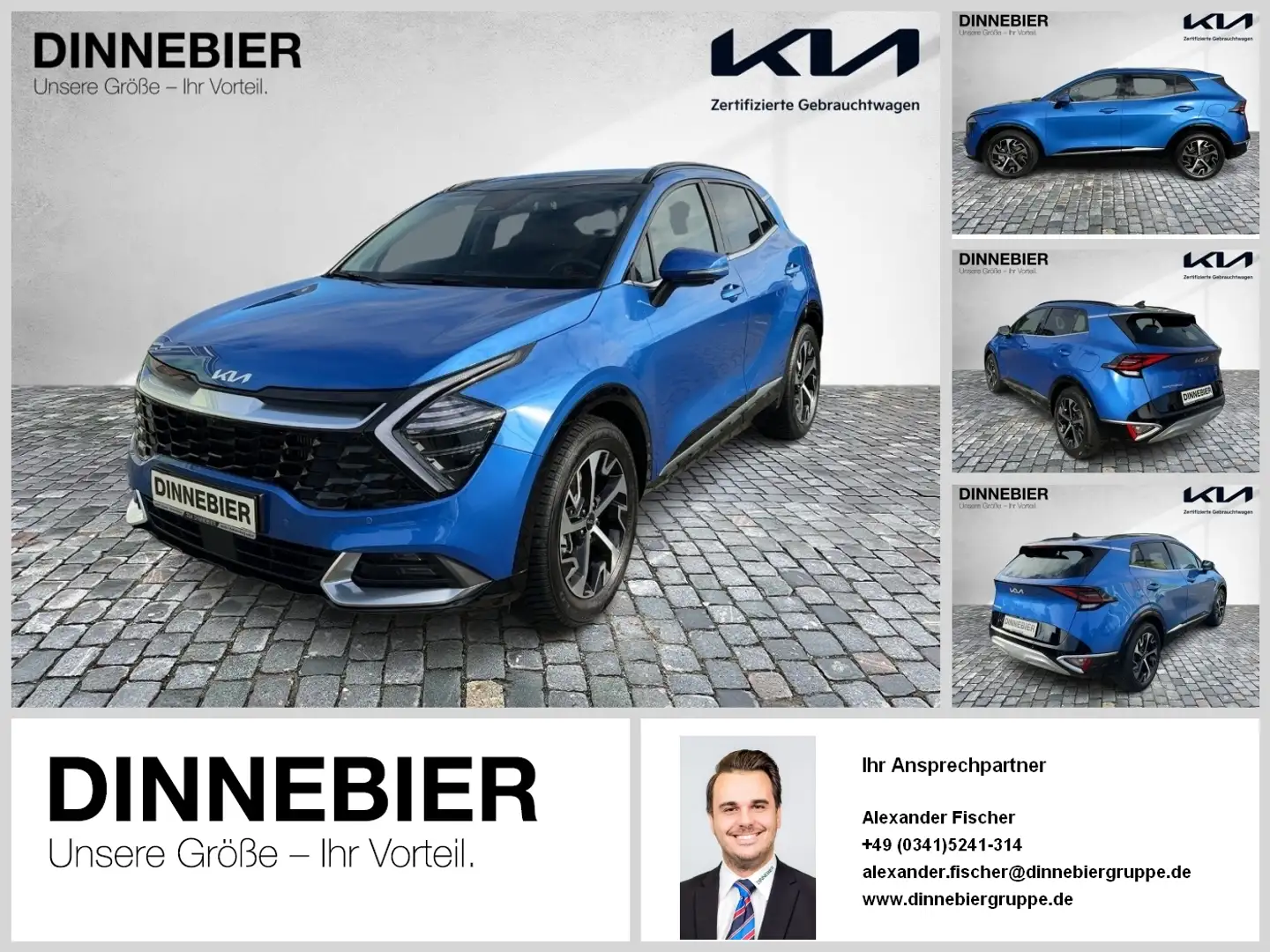 Kia Sportage Spirit 1.6T LED+360°+Glasdach+Navi Blau - 1