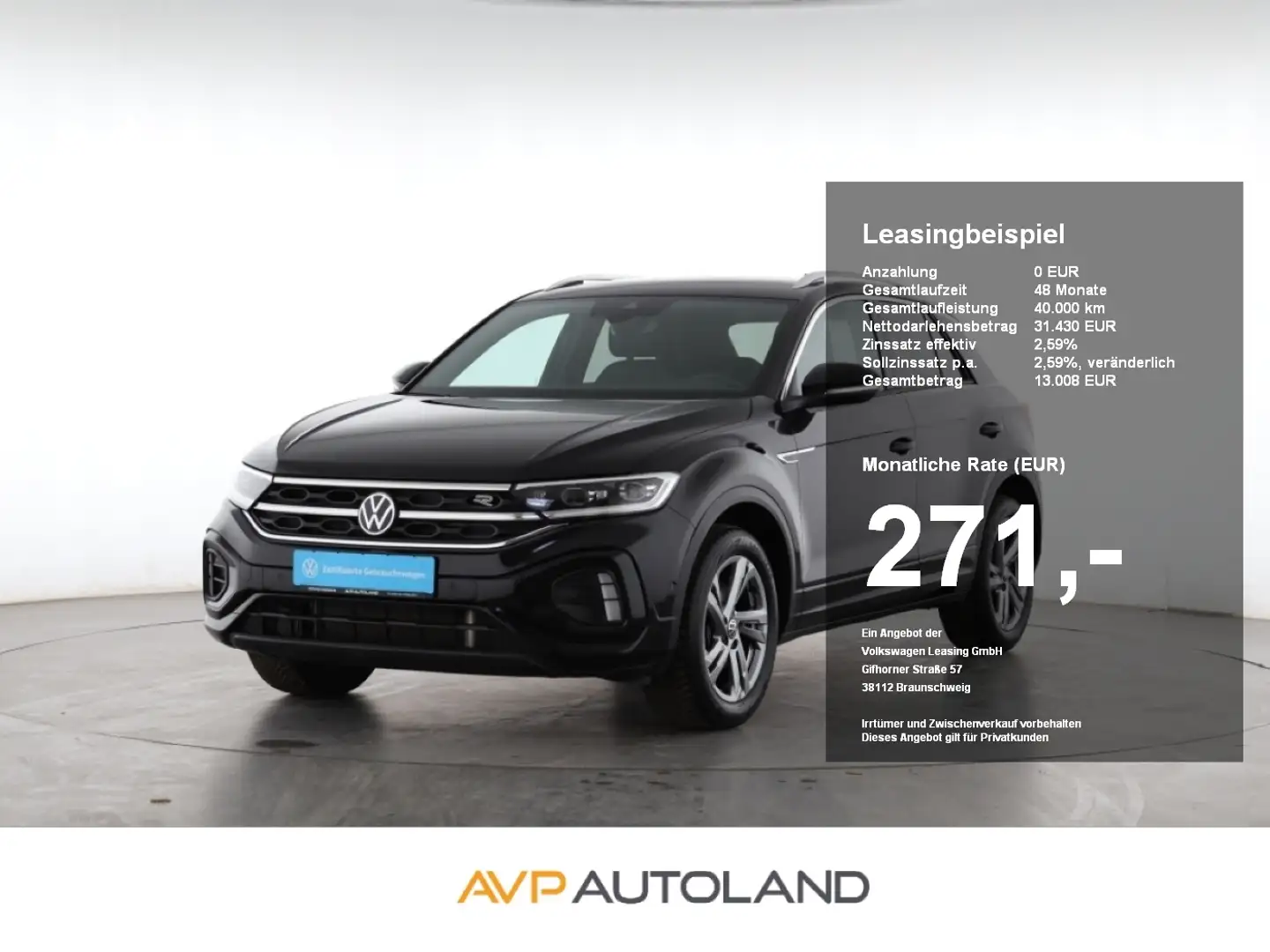 Volkswagen T-Roc 2.0 TDI DSG R-Line | ACC | AHK | LED | Schwarz - 1