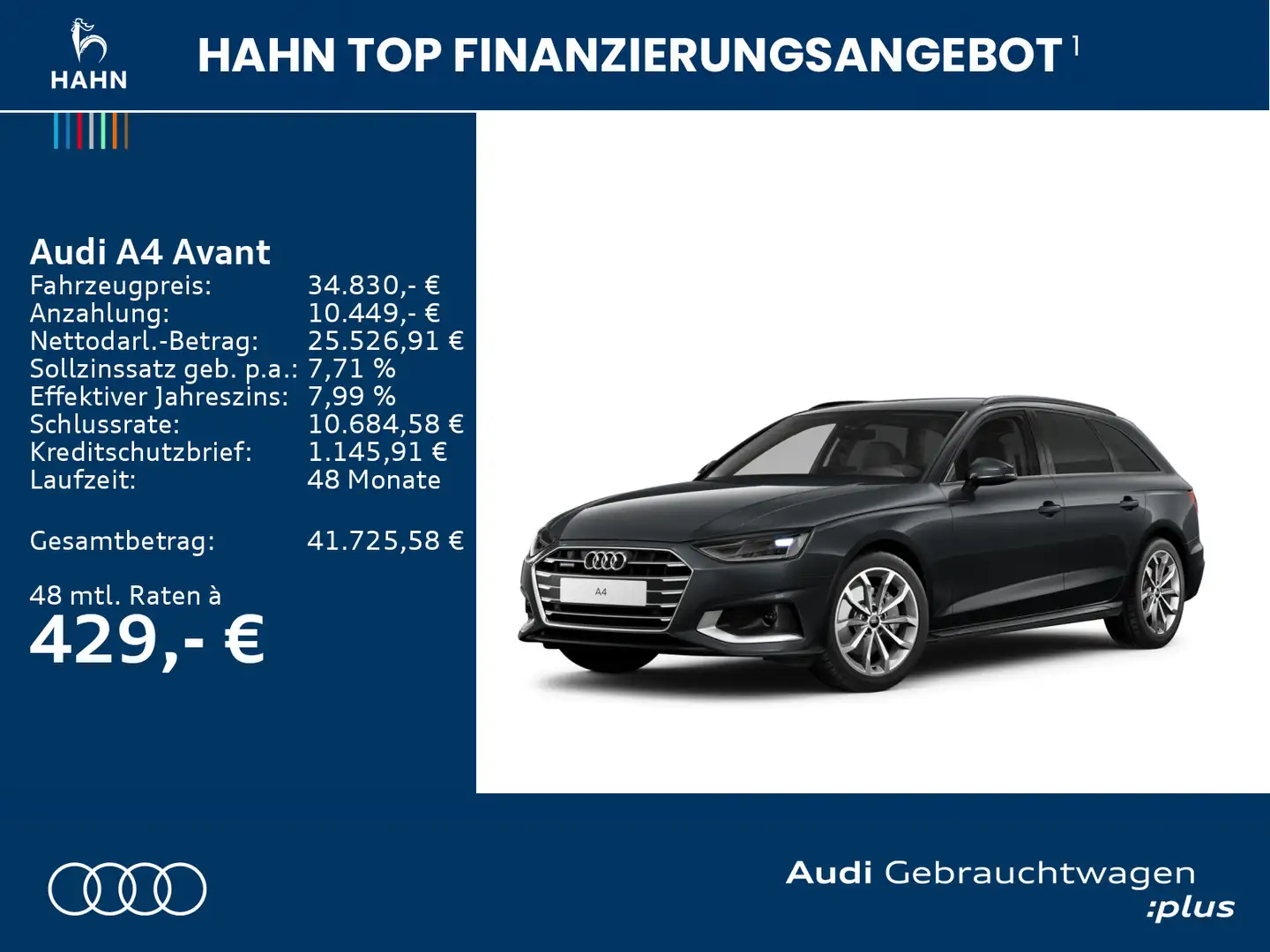 Audi A4 40TDI quattro S-trc Navi AHK Pano Virtu Grau - 2