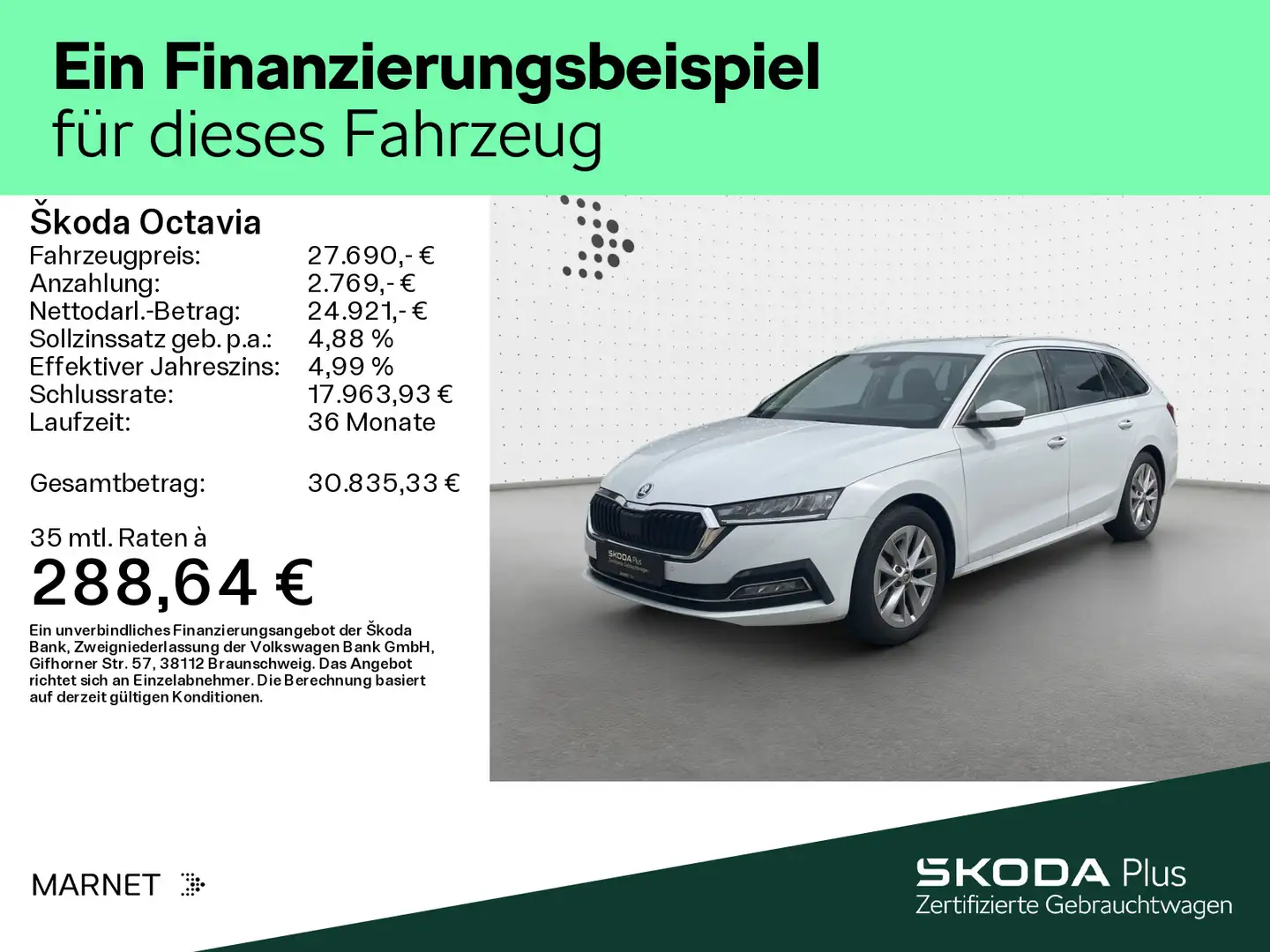 Skoda Octavia Combi 2.0 TDI DSG Style* Navi*AHK*Keyles Weiß - 2