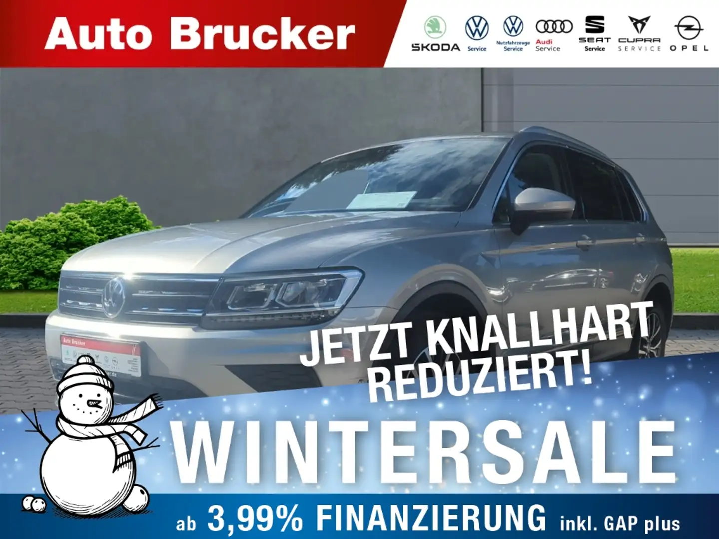 Volkswagen Tiguan Comfortline 2.0 TDI LED+Navi+Rückfahrkamera Silber - 1