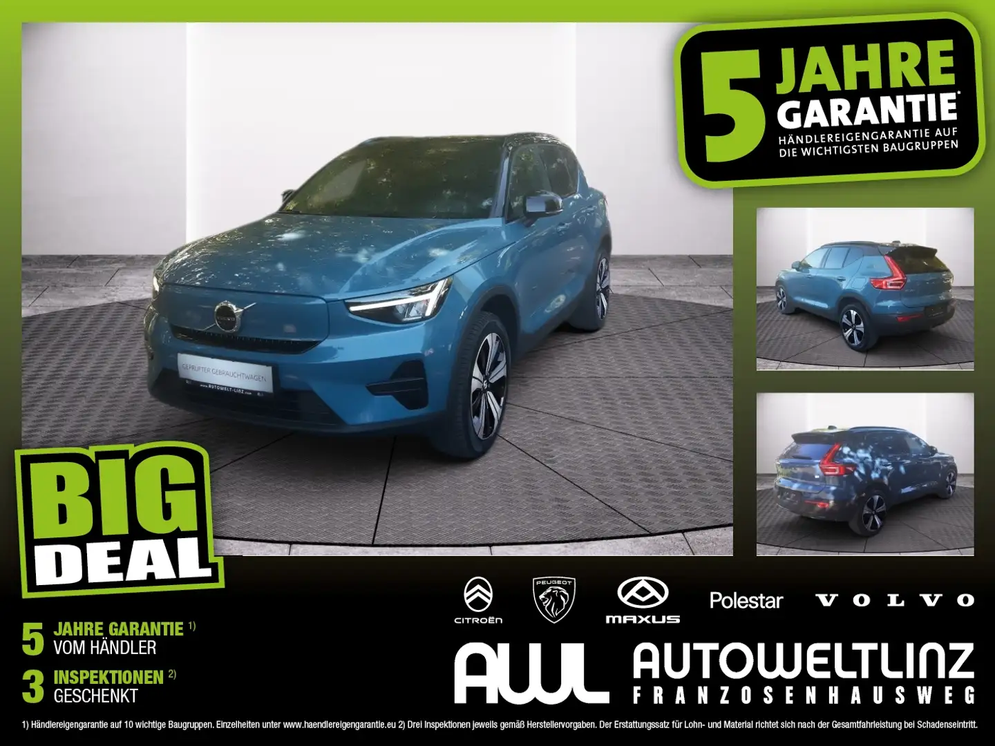 Volvo XC40 Single Recharge 69 kWh Plus LED ACC Blau - 1