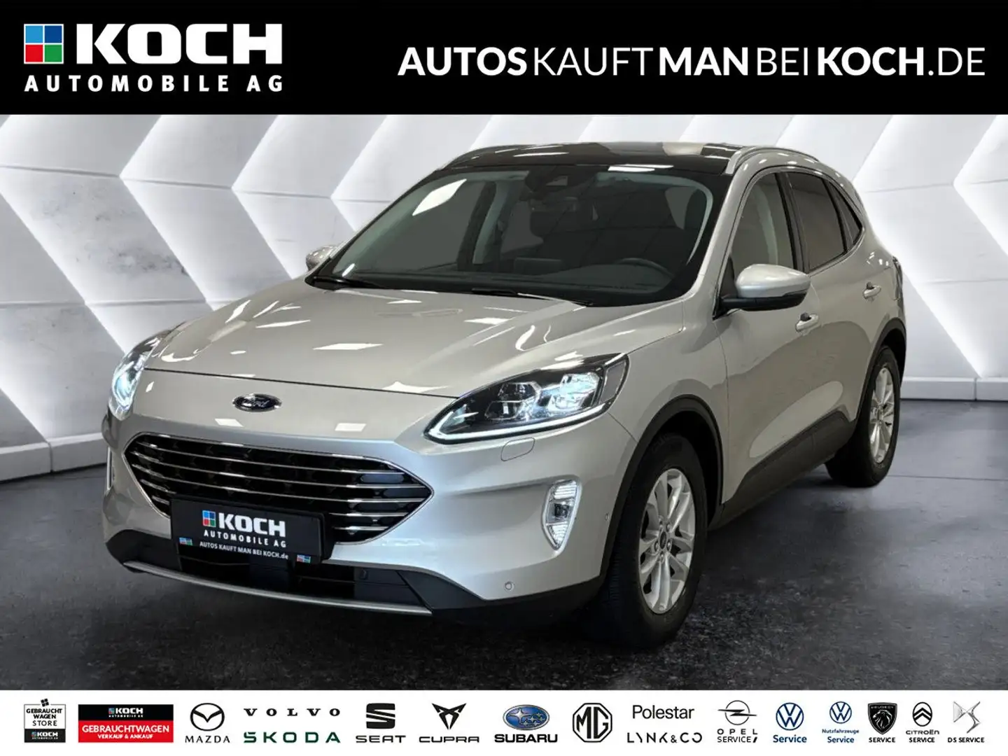 Ford Kuga 2.0 4x4 Titanium AHK SIDE ASSIST PANO CAM LED Argent - 1