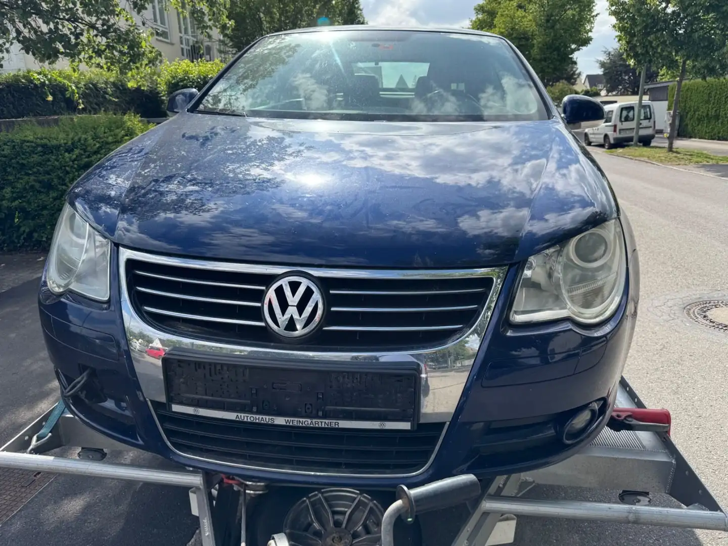 Volkswagen Eos 2.0 Turbo 1.Hand MOTORSCHADEN !!!!! Blau - 2