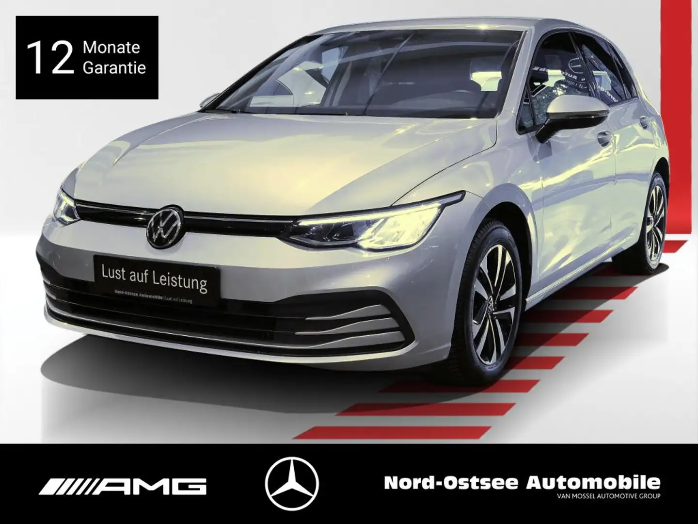 Volkswagen Golf VIII 1.0 TSI UNITED LED DAB PDC NAVI SITZHZ Zilver - 1