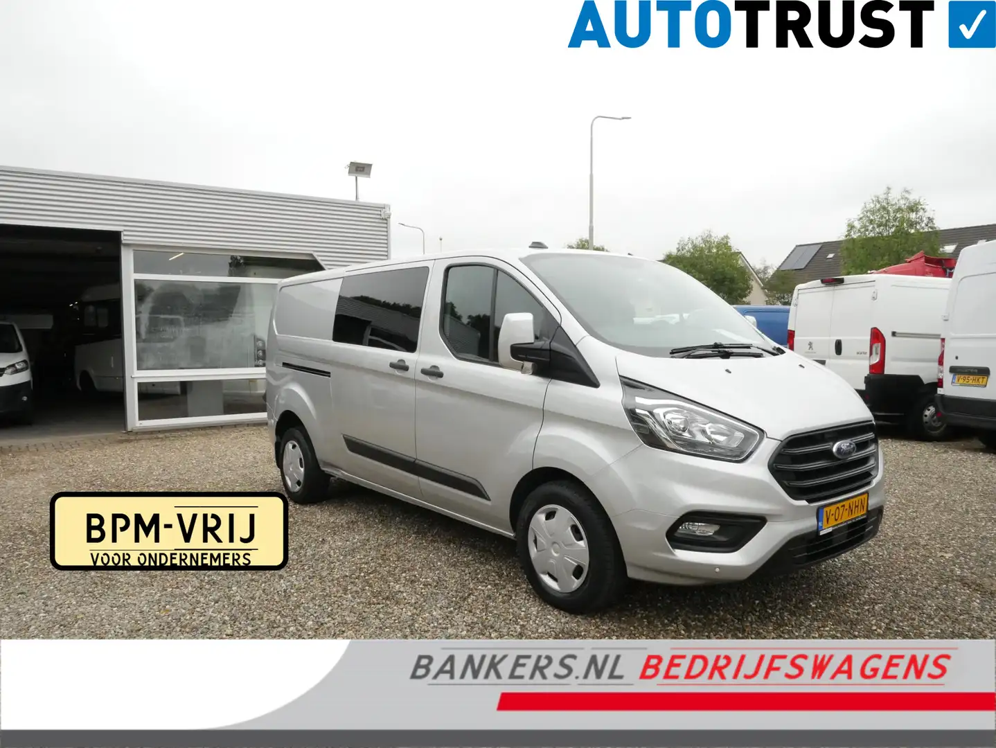 Ford Transit Custom 2.0 TDCI 130PK, L2H1, Dubbel Cabine, Airco Gris - 1