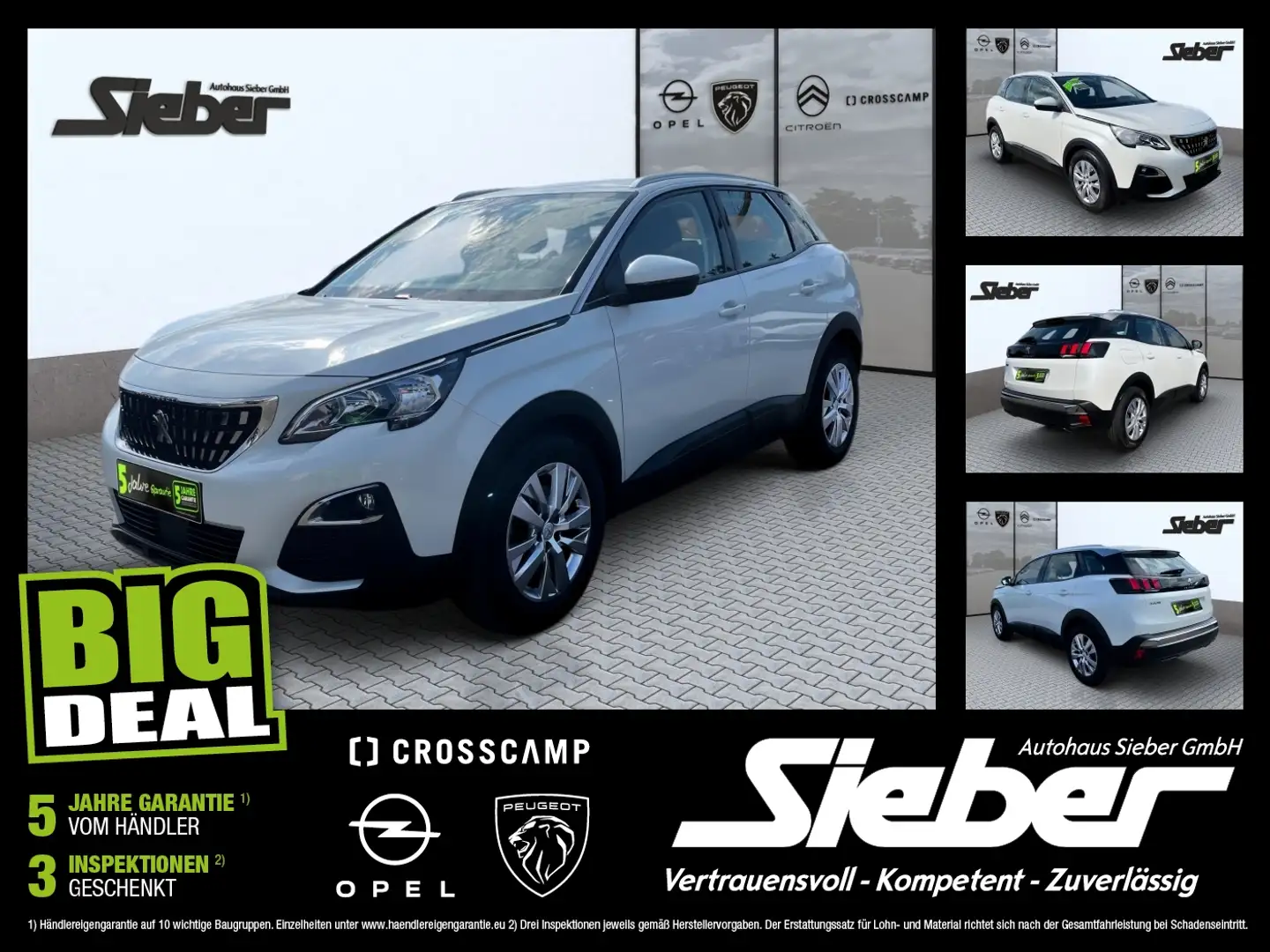 Peugeot 3008 1.2 PureTech KLIMA*NAVI*LED*KAMERA*TEMPOMAT Weiß - 1