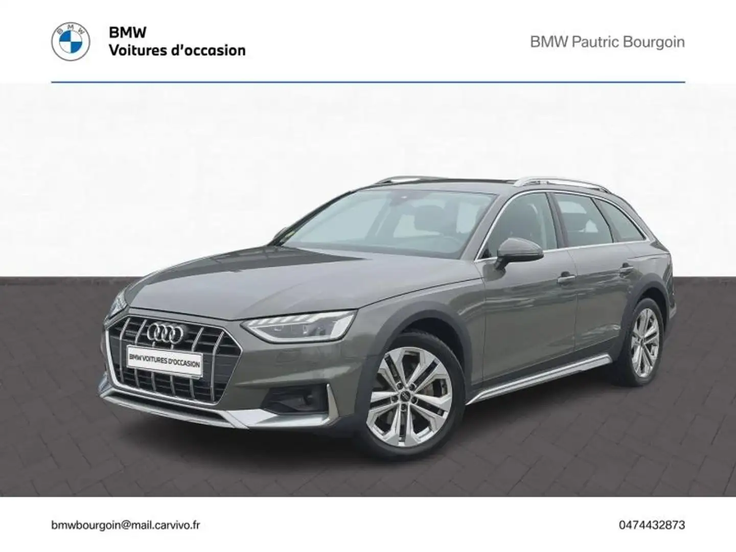 Audi A4 allroad 40 TDI 204ch Avus quattro S tronic 7 Gris - 1