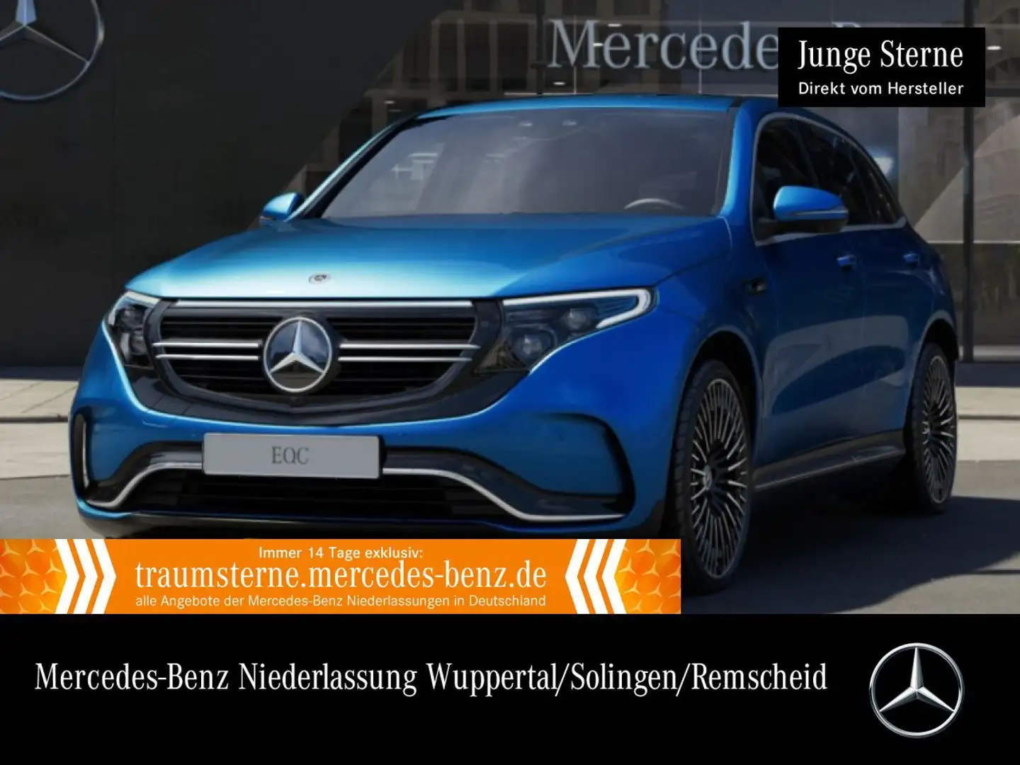 Mercedes-Benz EQC 400 4M AMG+360+AHK+MULTIBEAM+FAHRASS+KEYLESS Blau - 1