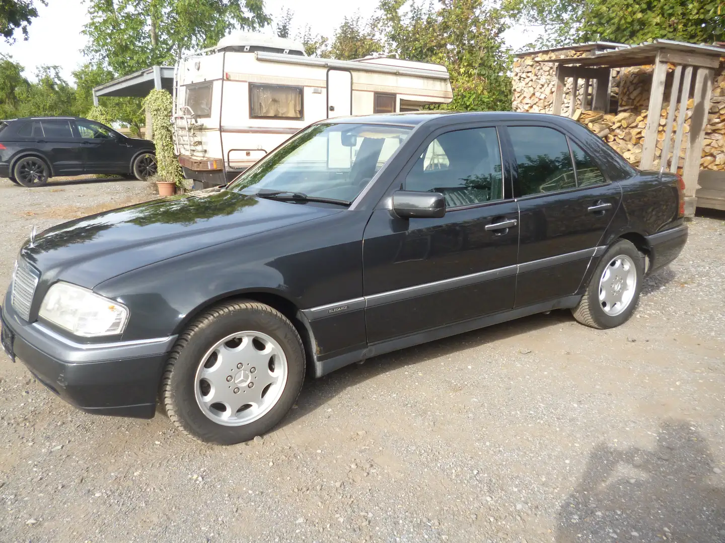 Mercedes-Benz C 280 C-Klasse Elegance, Sitzh, Schiebedach, TÜV03/27 Schwarz - 2