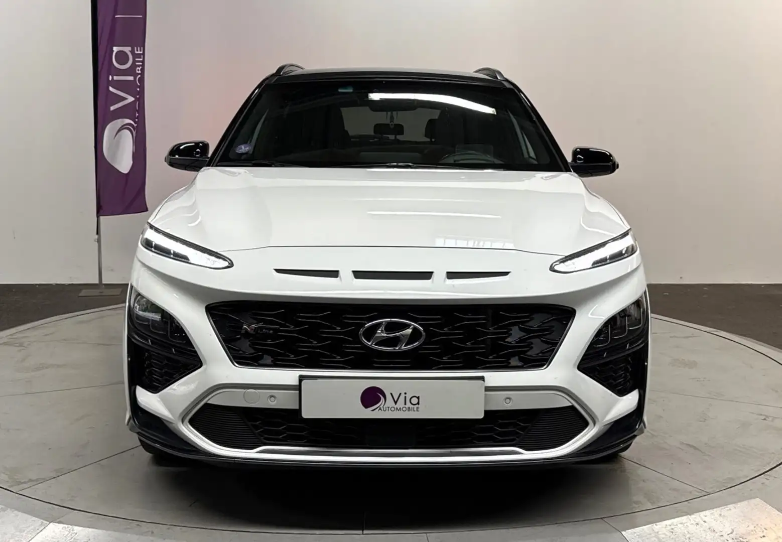 Hyundai KONA 1.0 T-GDi 120 Hybrid 48V N Line Executive / Caméra AR / Carplay Blanc - 2