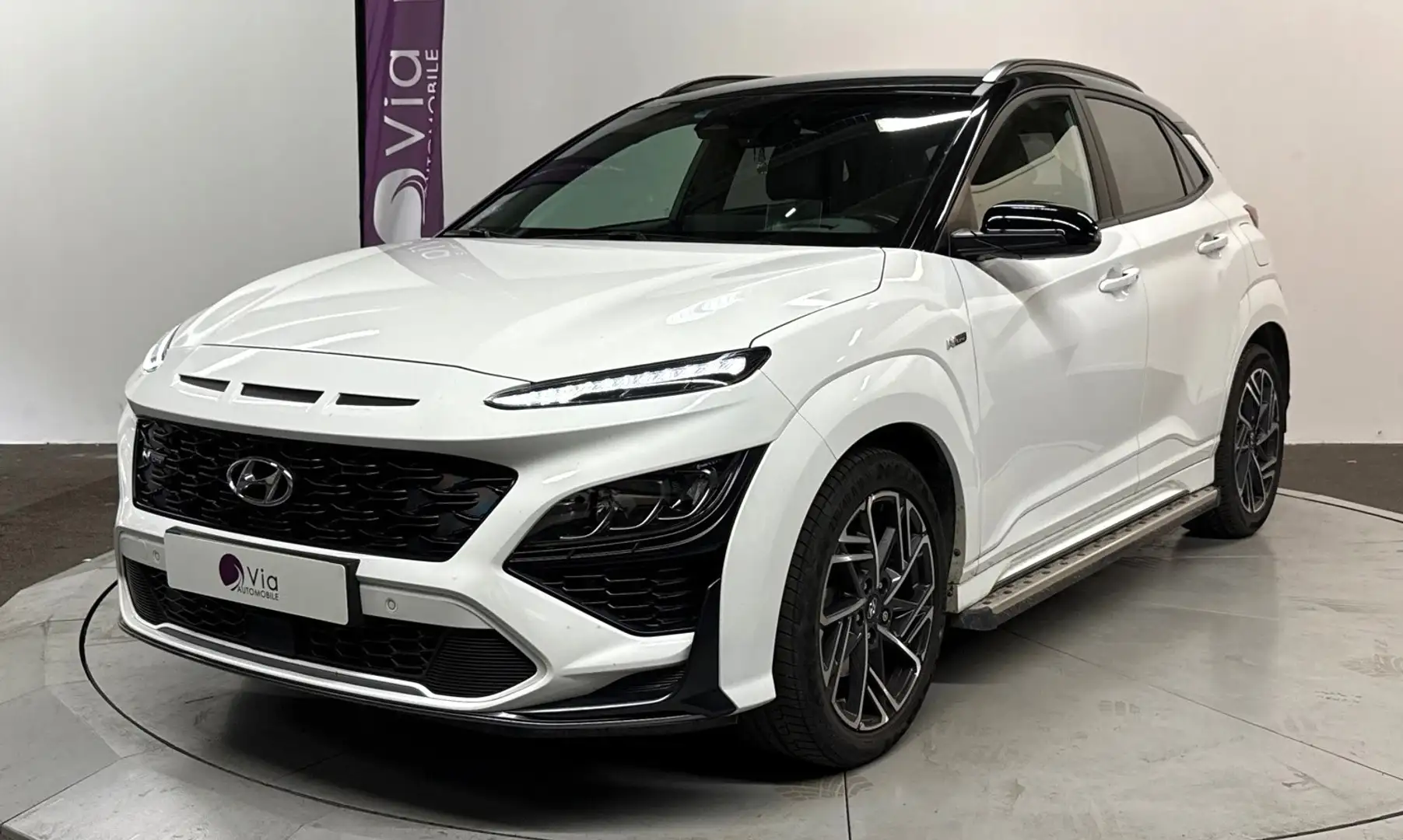 Hyundai KONA 1.0 T-GDi 120 Hybrid 48V N Line Executive / Caméra AR / Carplay Blanc - 1