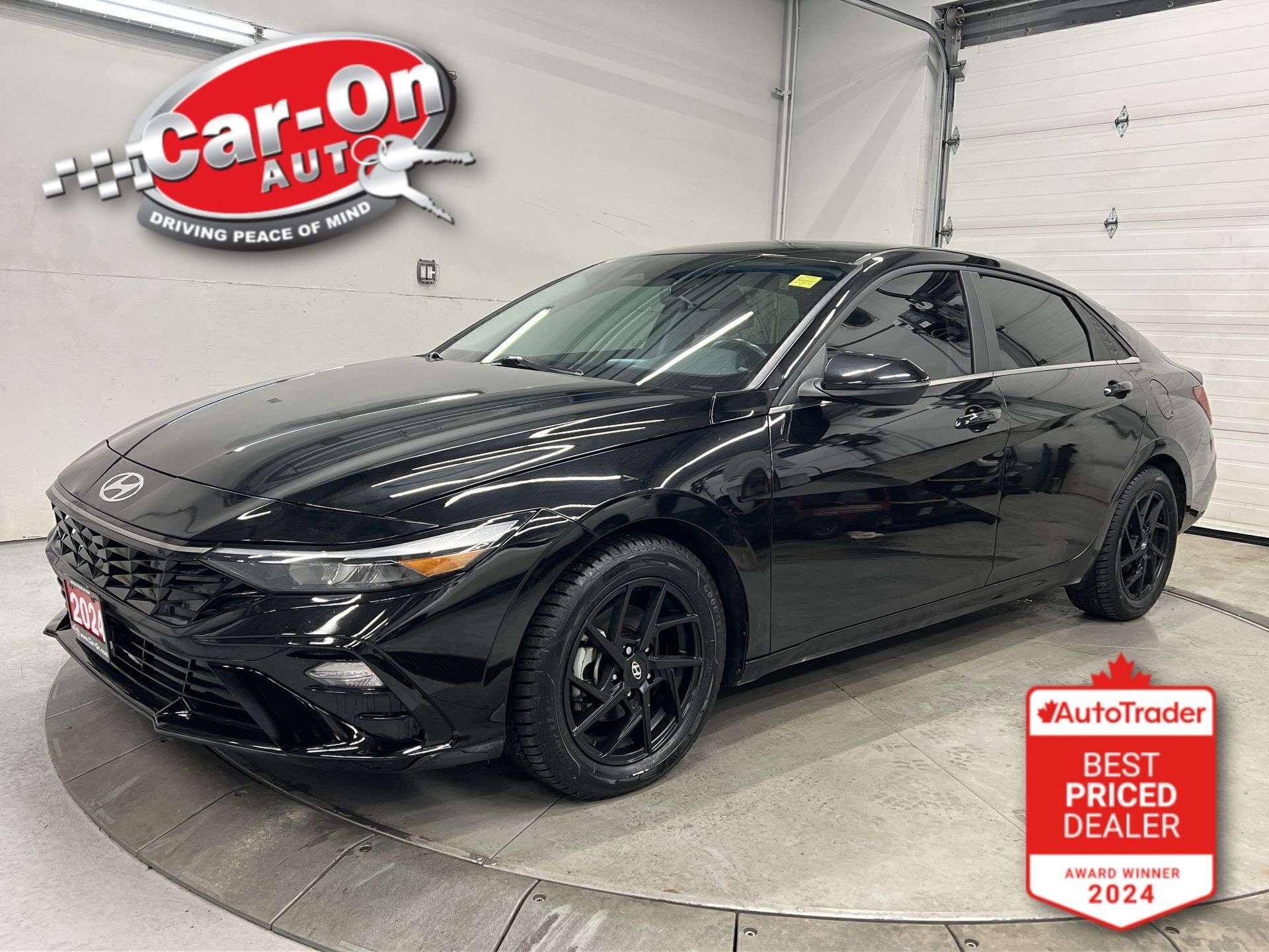 Black 2024 Hyundai Elantra Hybrid Sedan Front-Wheel Drive Automatic