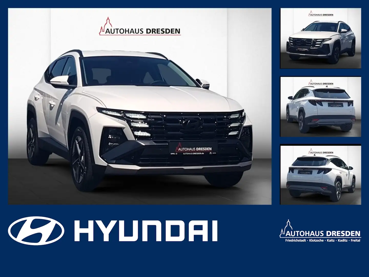 Hyundai TUCSON 1.6 T-GDI MHEV *NSCC*MATRIX*SHZ* Weiß - 1