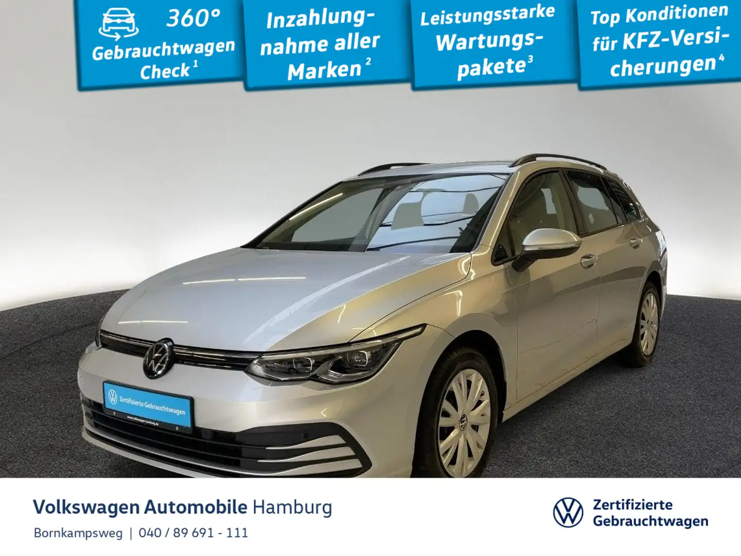 Volkswagen Golf Variant Golf VIII Variant 1.5 eTSI Life DSG LED Navi Silber - 1