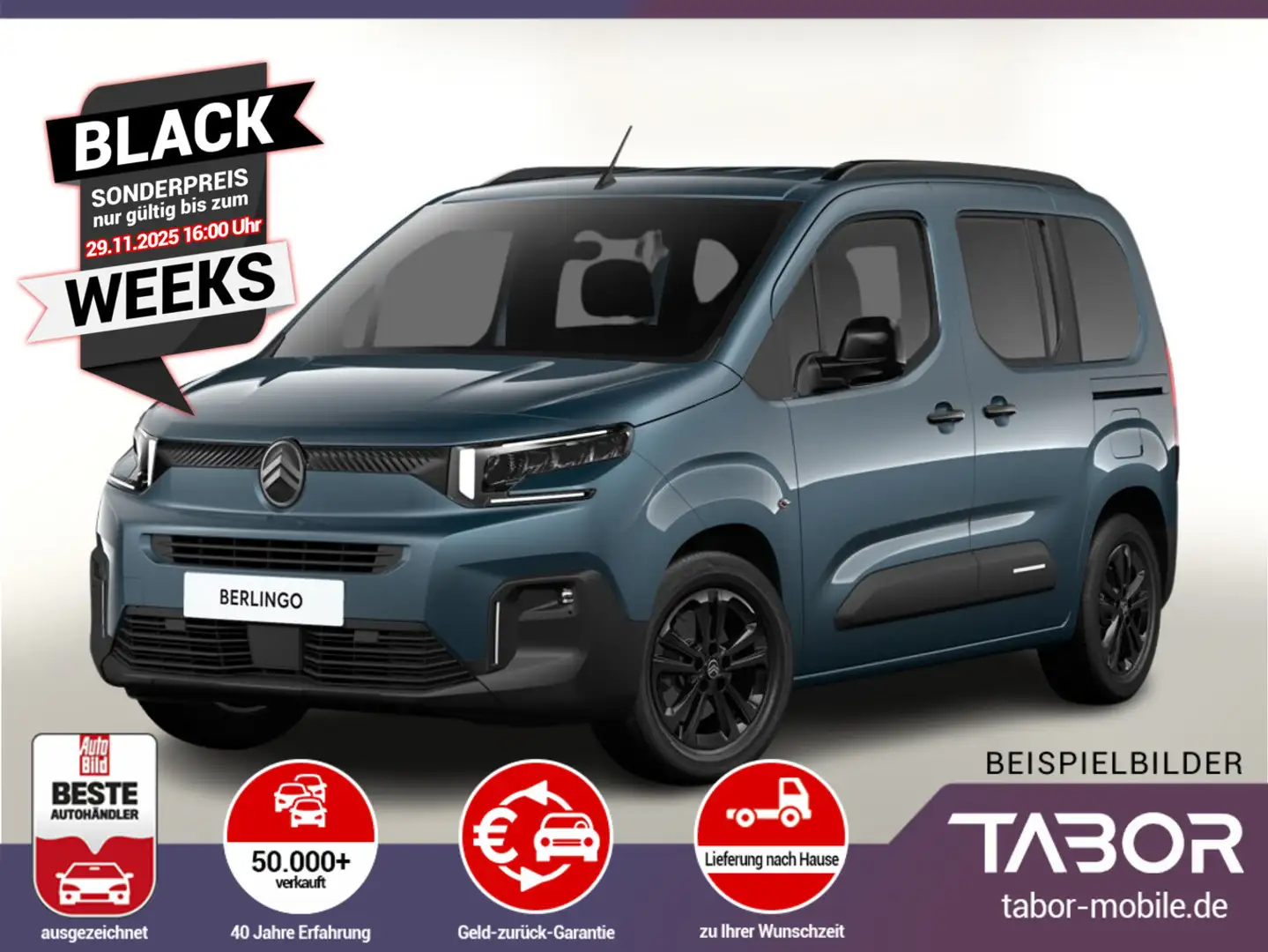 Citroen Berlingo PKW 130 EAT8 MAX Kam SHZ LHZ 2xSchiebet Blau - 1