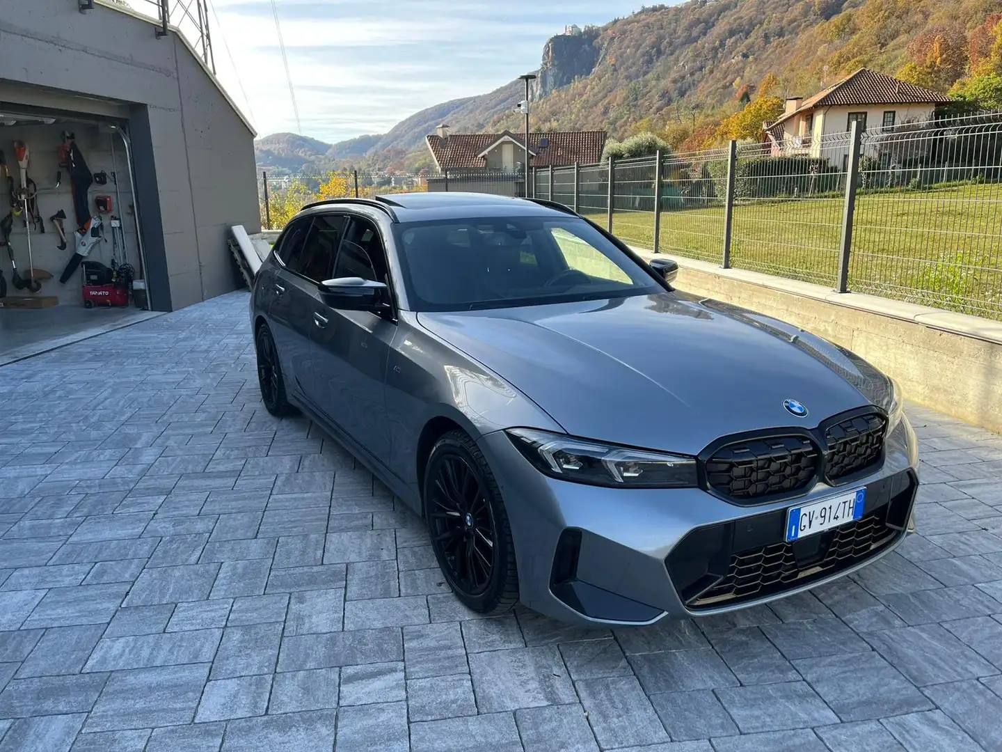 BMW 340 M340d Touring mhev 48V xdrive auto Grigio - 2