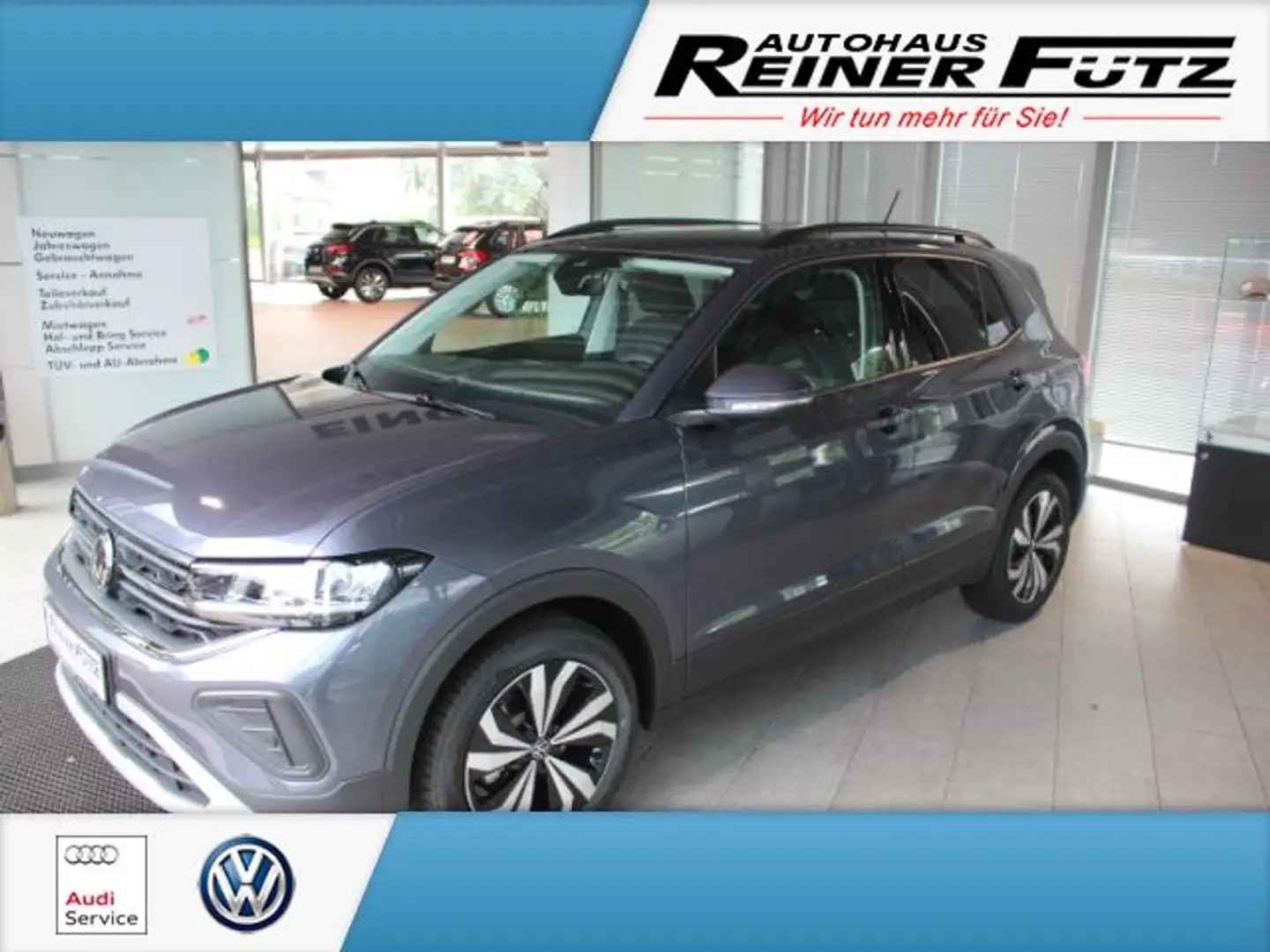 Volkswagen T-Cross 1.0 TSI DSG Life AHK, R2D, RFK, SHZ, LED Grau - 1