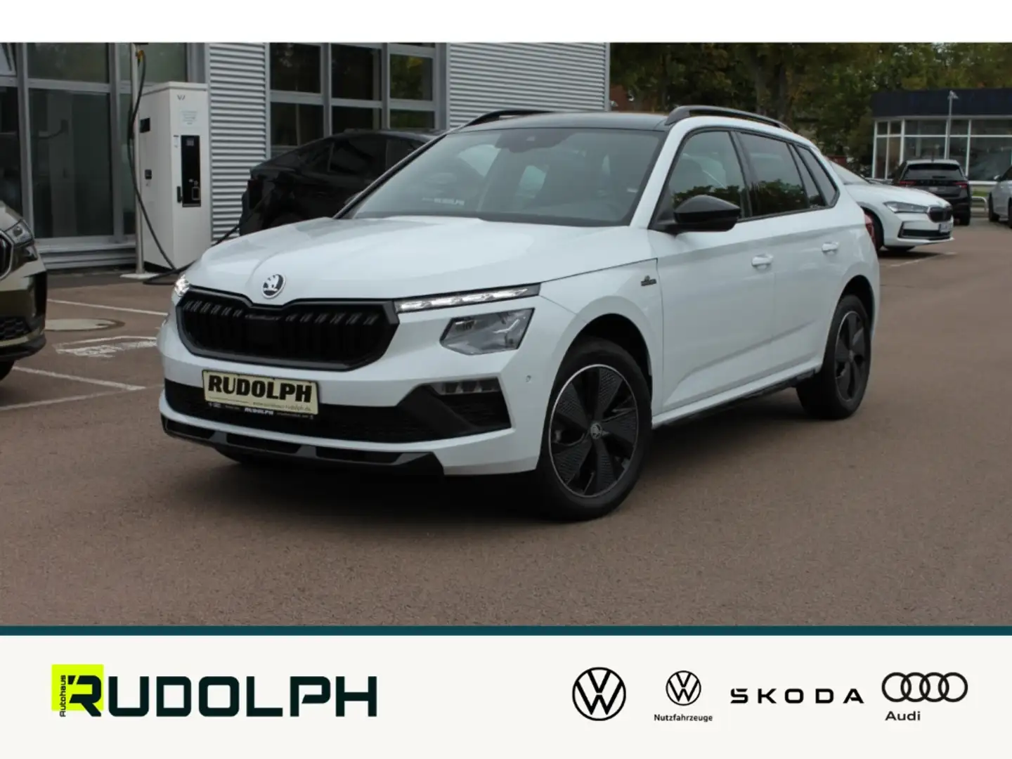 Skoda Kamiq 1.5 TSI DSG Monte Carlo AHK Navi ACC Gar. Scheckhe Weiß - 1