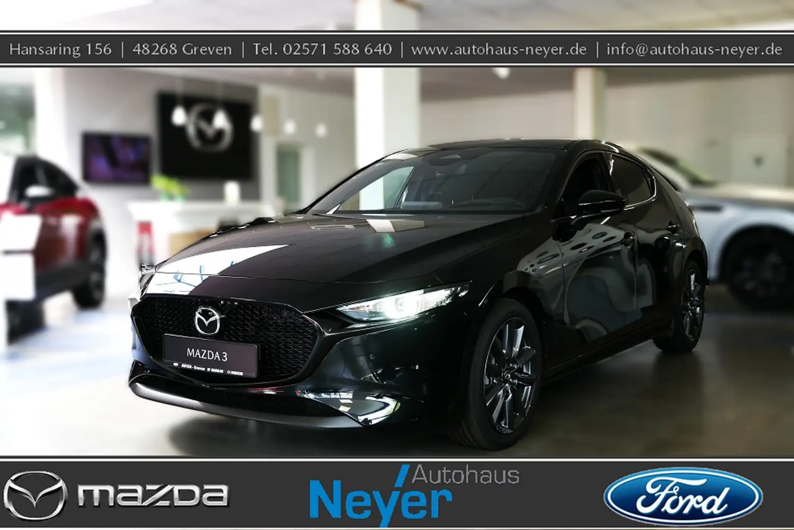 Mazda 3 2.5L e-SKYACTIV G 140ps AT Exclusive *Navi Kamera Schwarz - 1